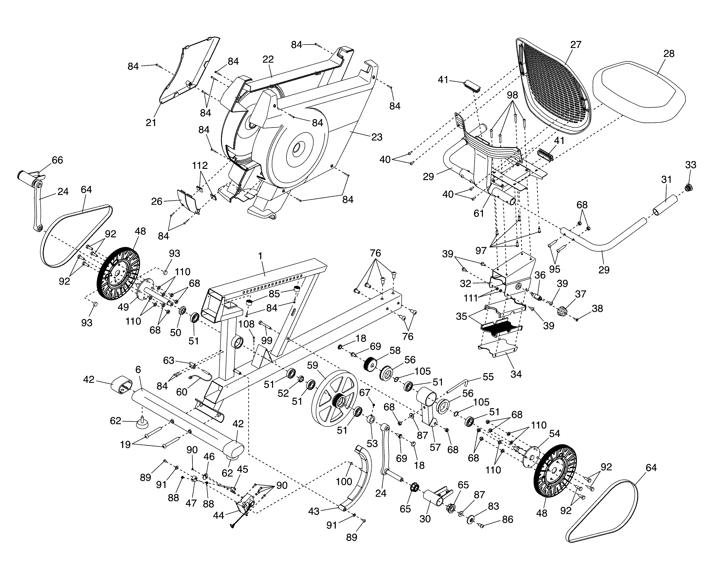 Proform 831238900 seat and motor diagram