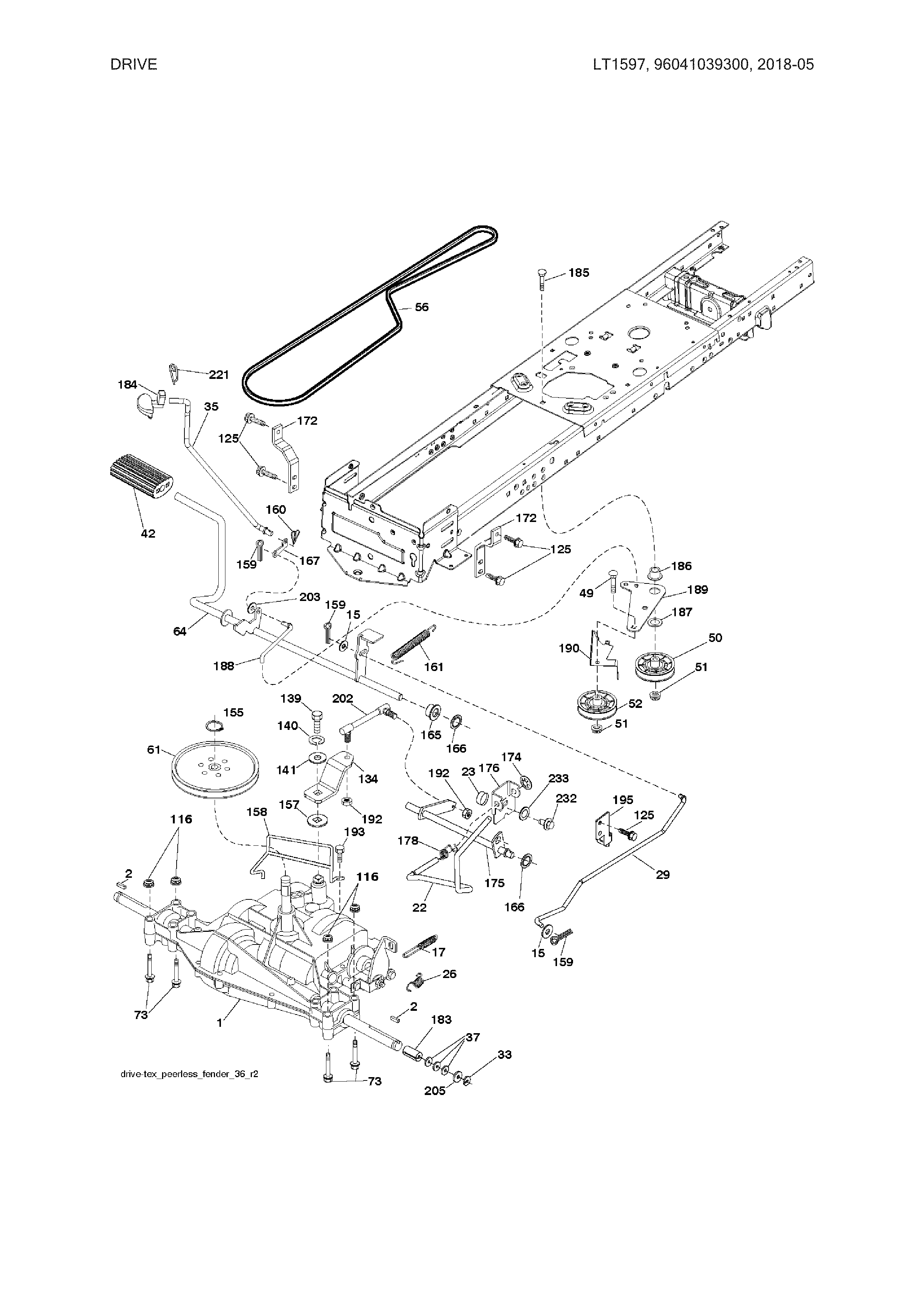 Husqvarna 96041039300 drive diagram