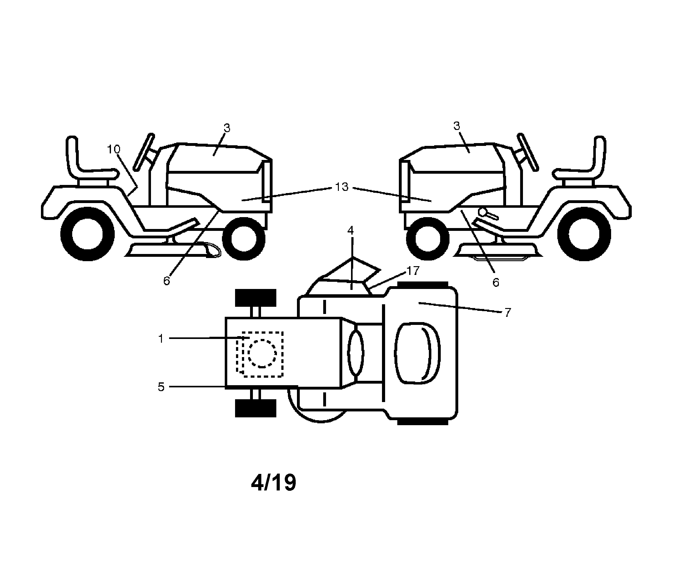 Husqvarna LTH1842-96041039400 decals diagram