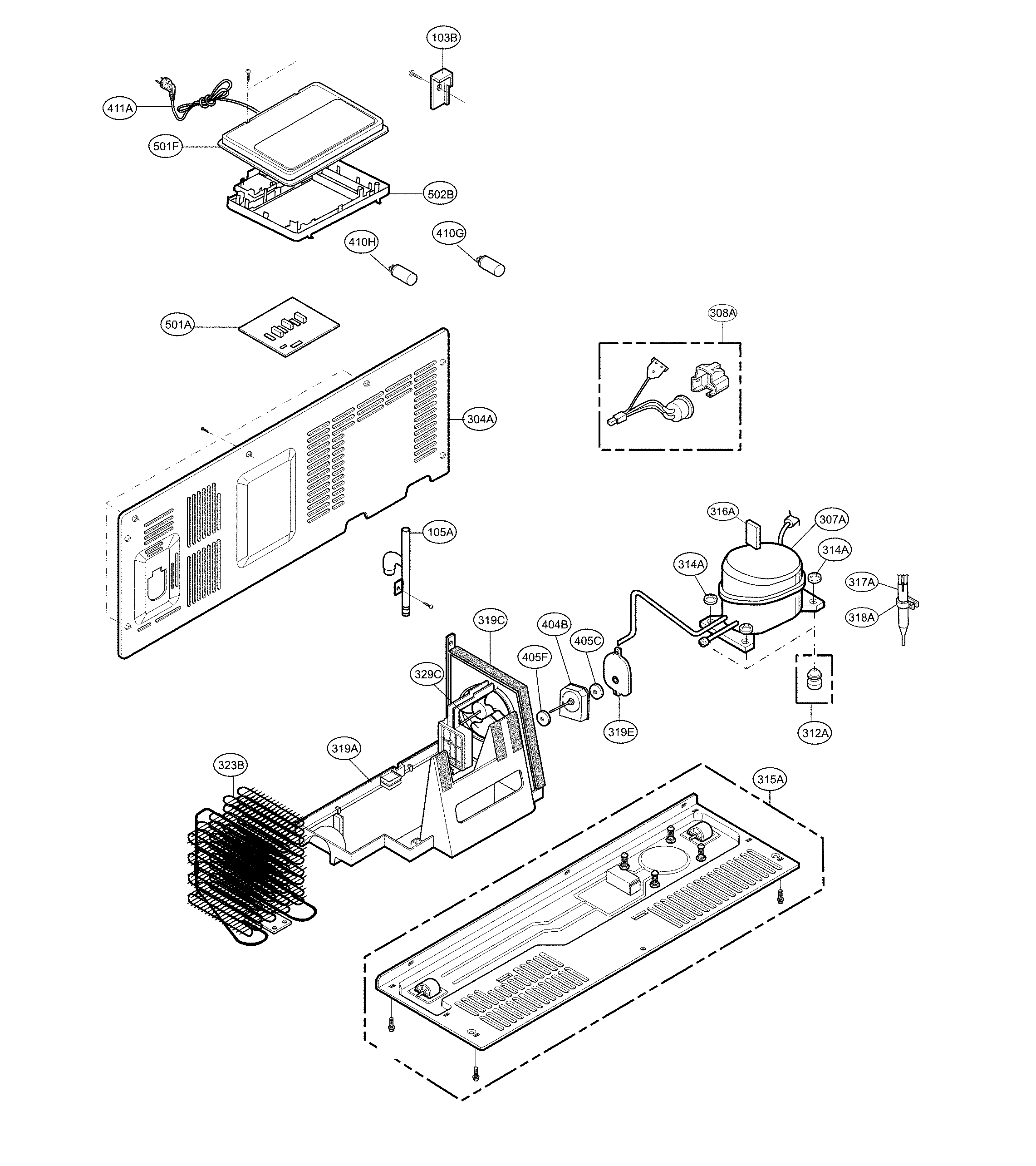 LG LSXC22426S/00 machine compartment diagram