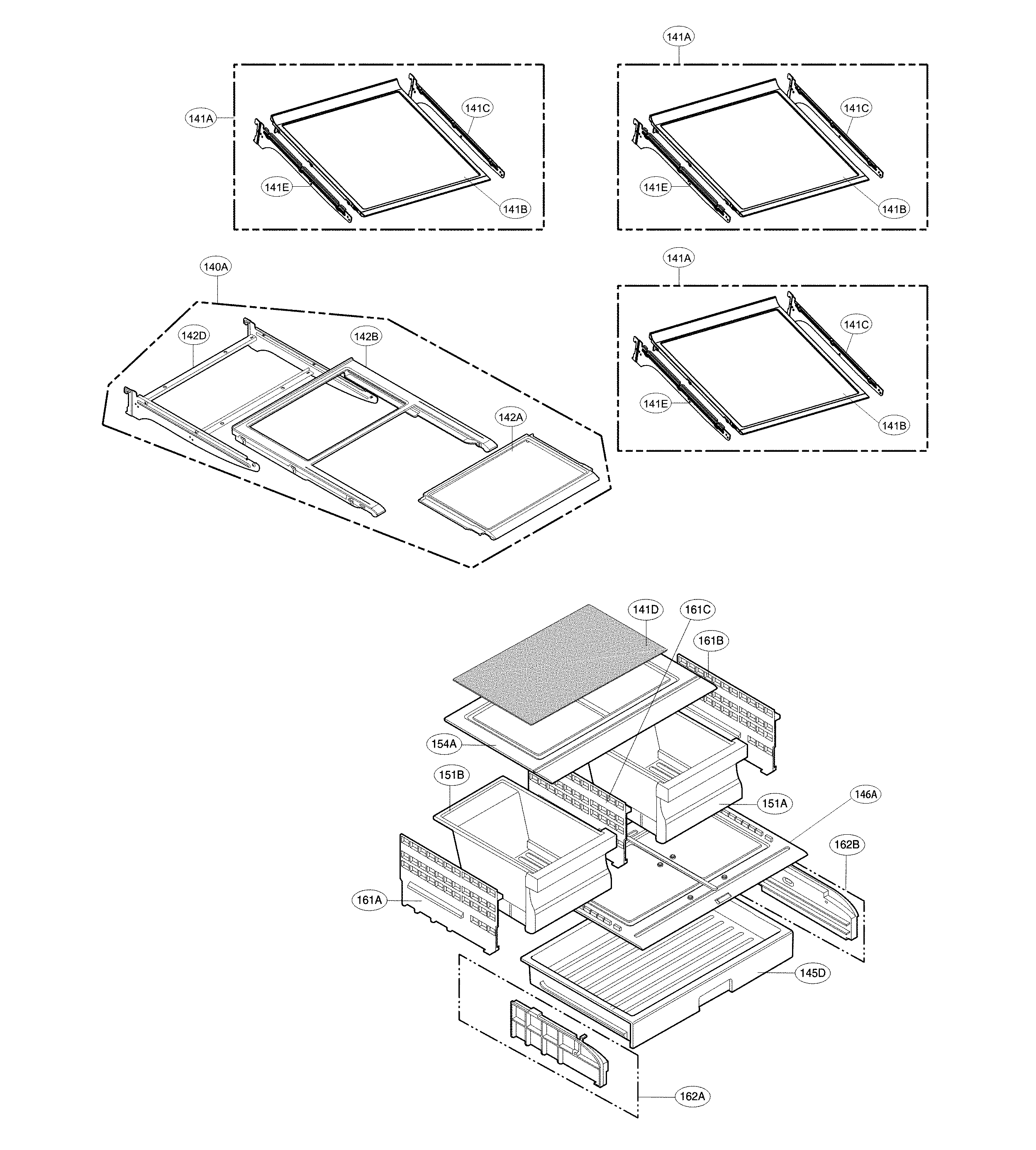 LG LFX28968D/00 refrigerator parts diagram