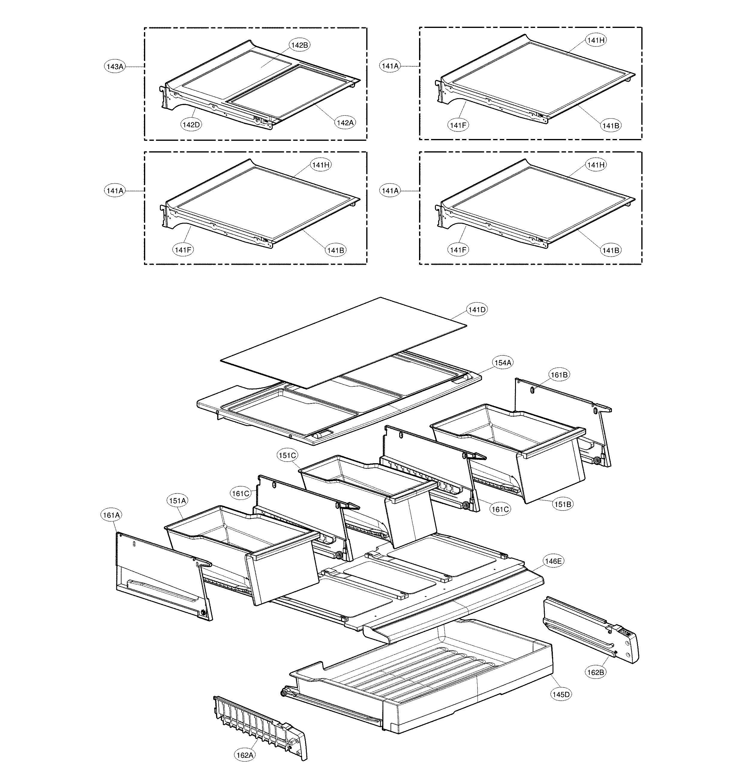LG LFXC24726D/01 refrigerator parts diagram