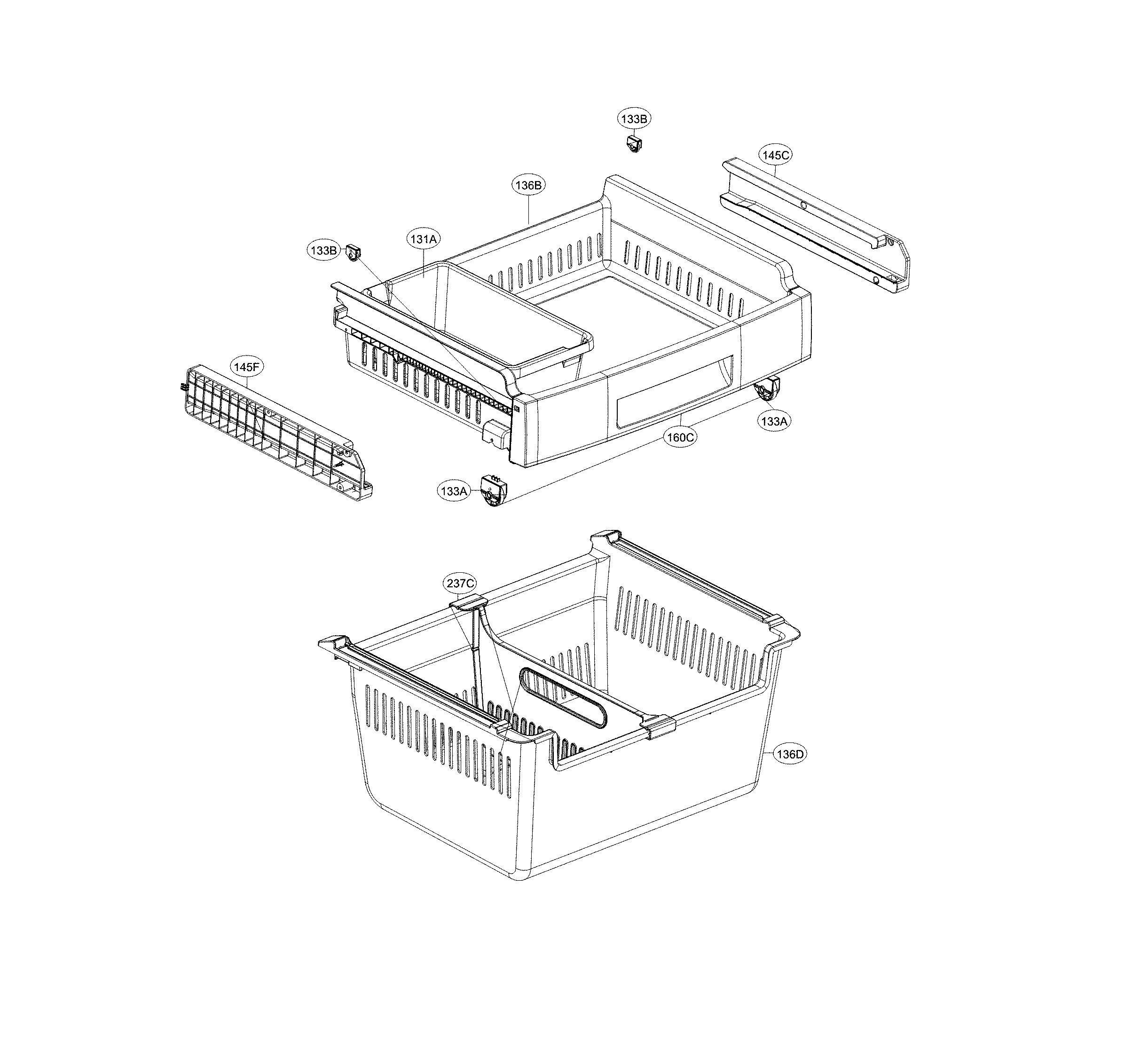 LG LDCS24223S/02 freezer parts diagram