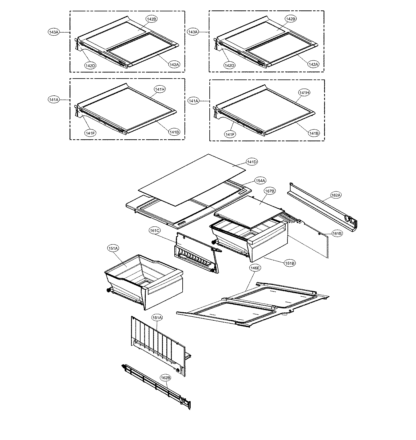 Kenmore Elite 79572482411 refrigerator parts diagram