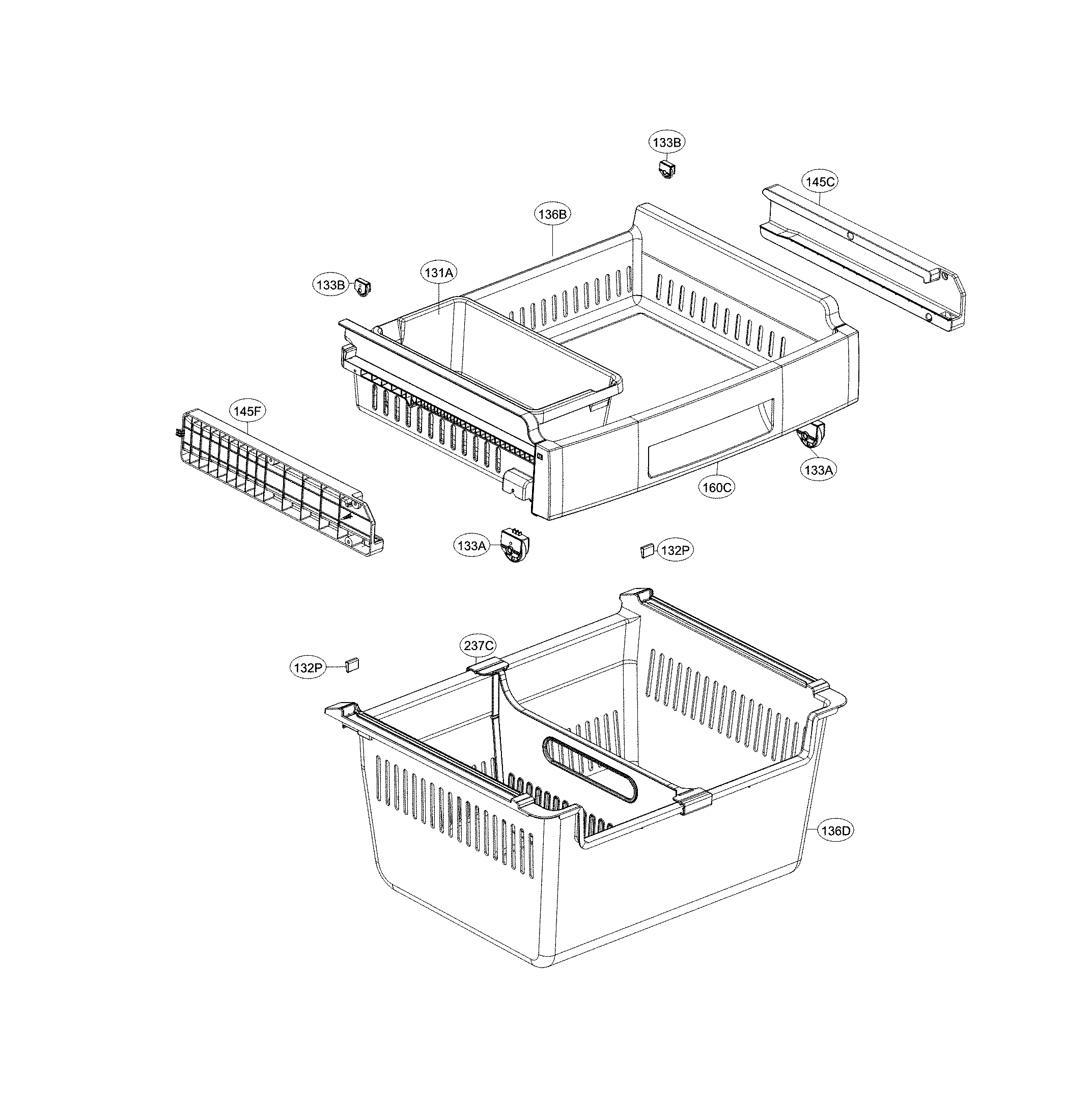 Kenmore 79571319314 freezer parts diagram