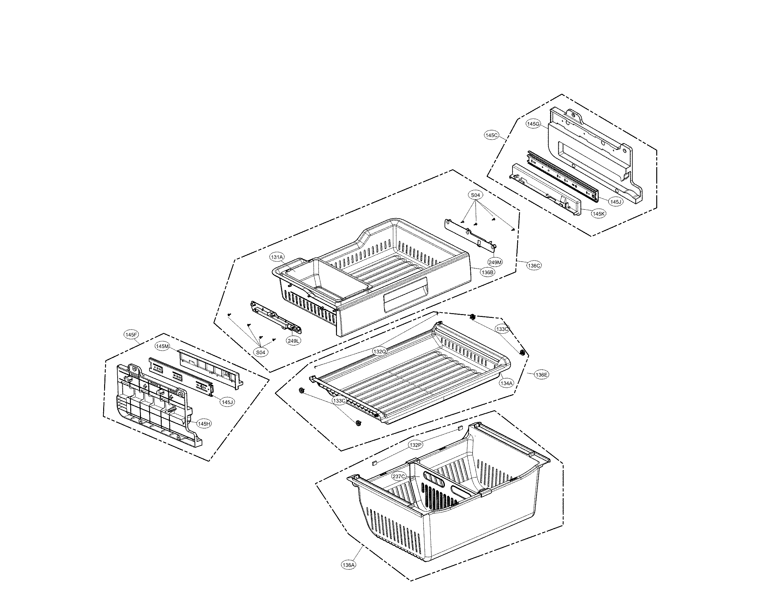 Kenmore Elite 79572059313 freezer parts diagram