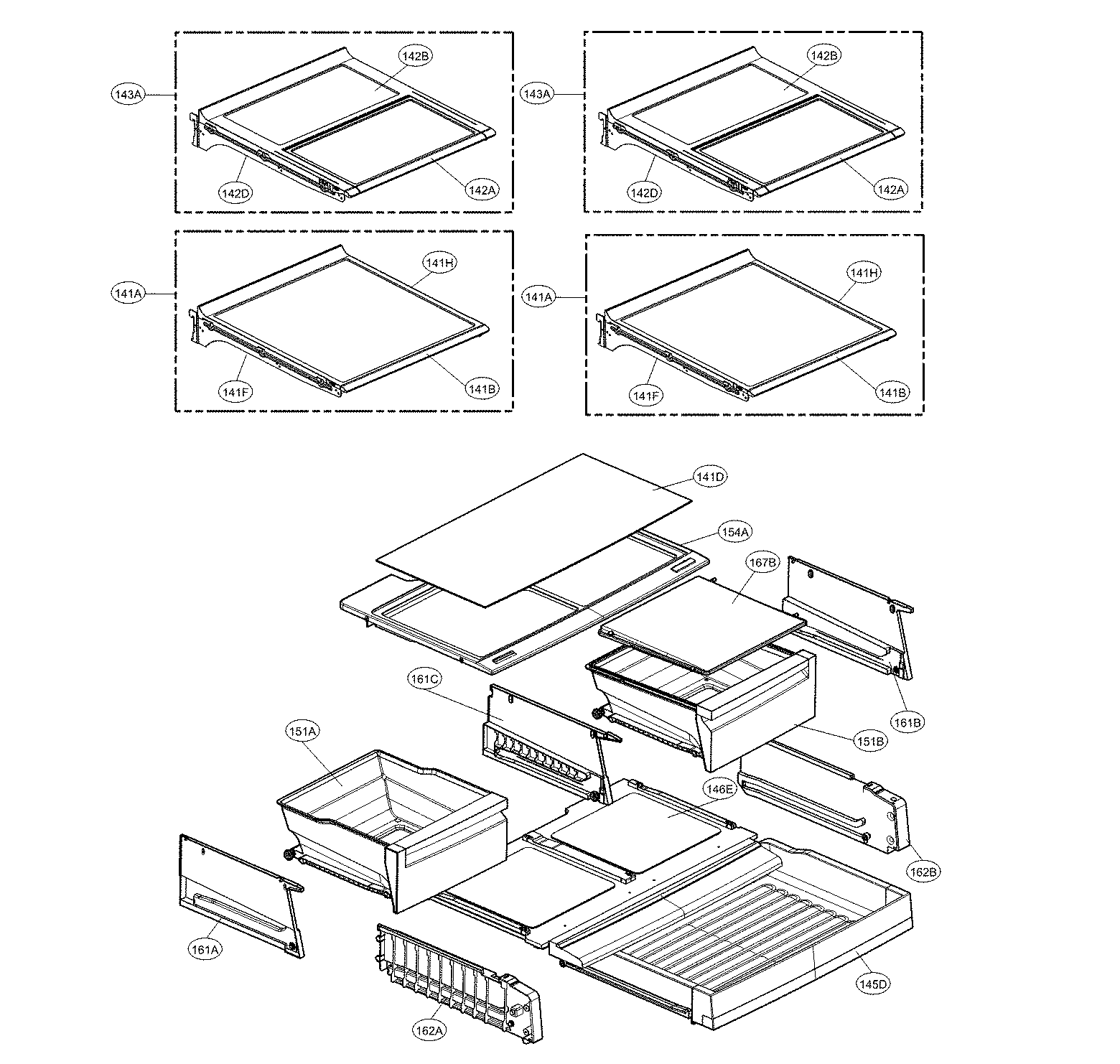 Kenmore Elite 79572059313 refrigerator parts diagram