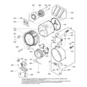 Kenmore 79641262611 drum and tub parts diagram