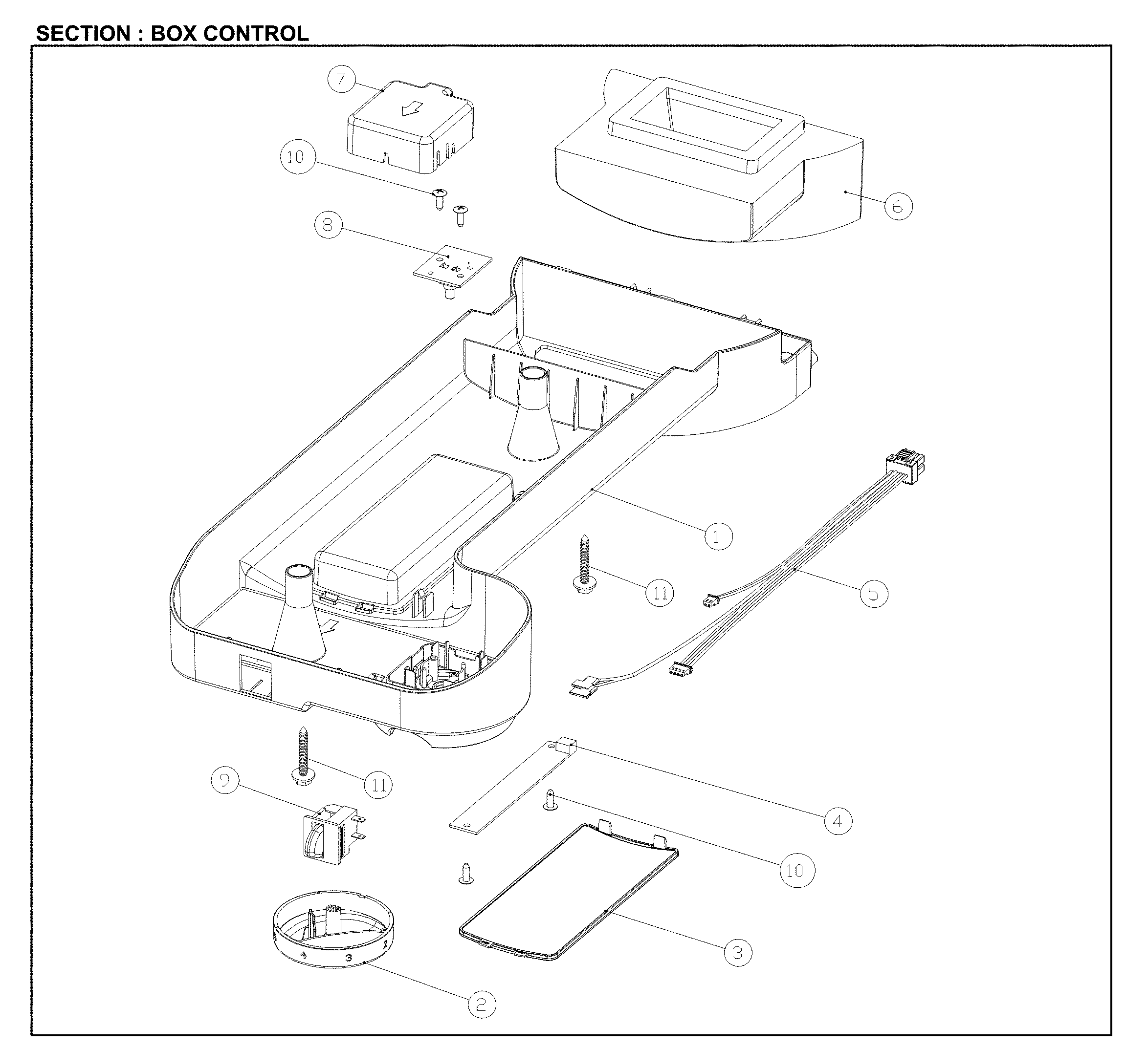 Kenmore 11161205714 box control diagram