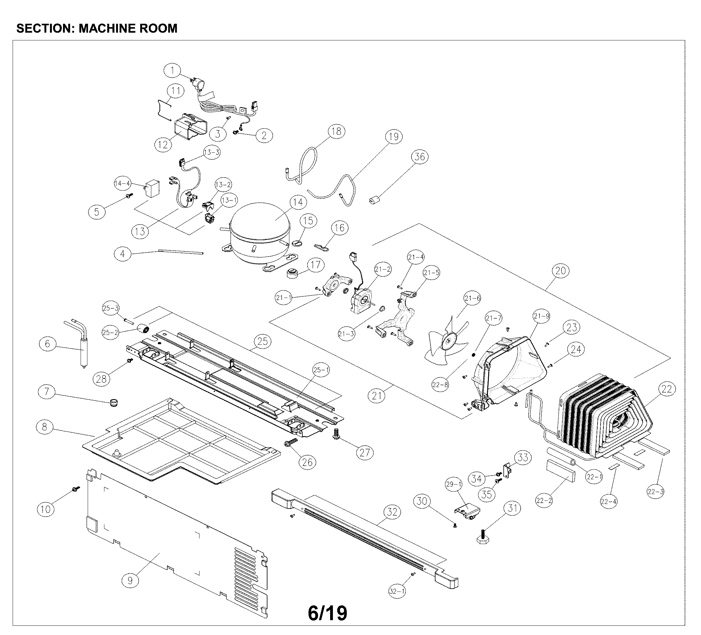 Kenmore 11161202712 machine room diagram