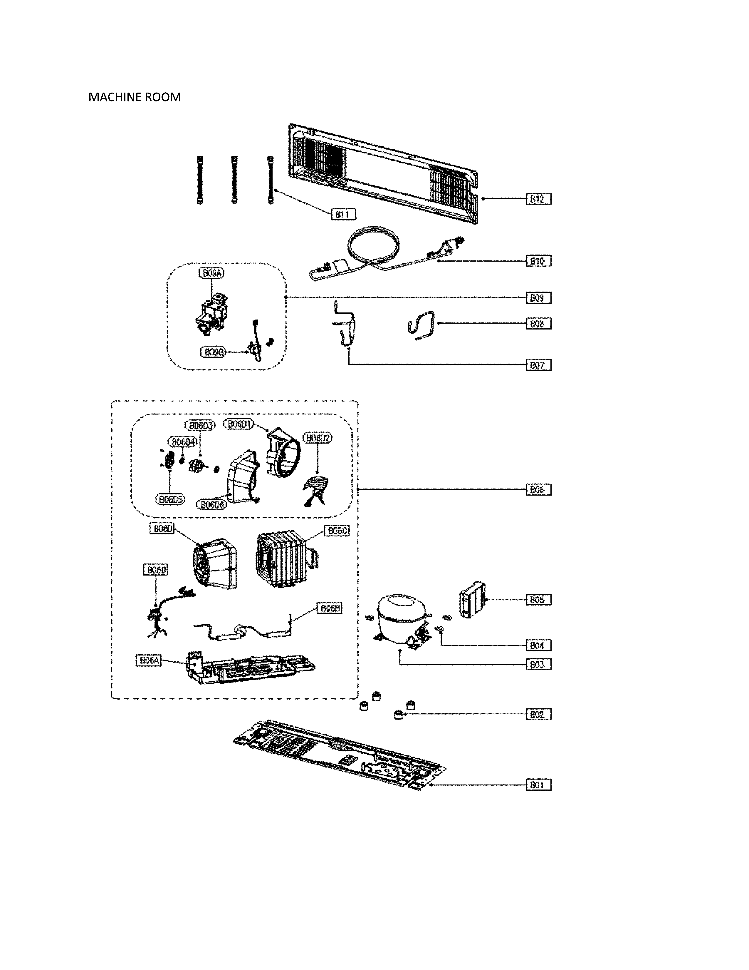 Kenmore 11173307911 machine room diagram