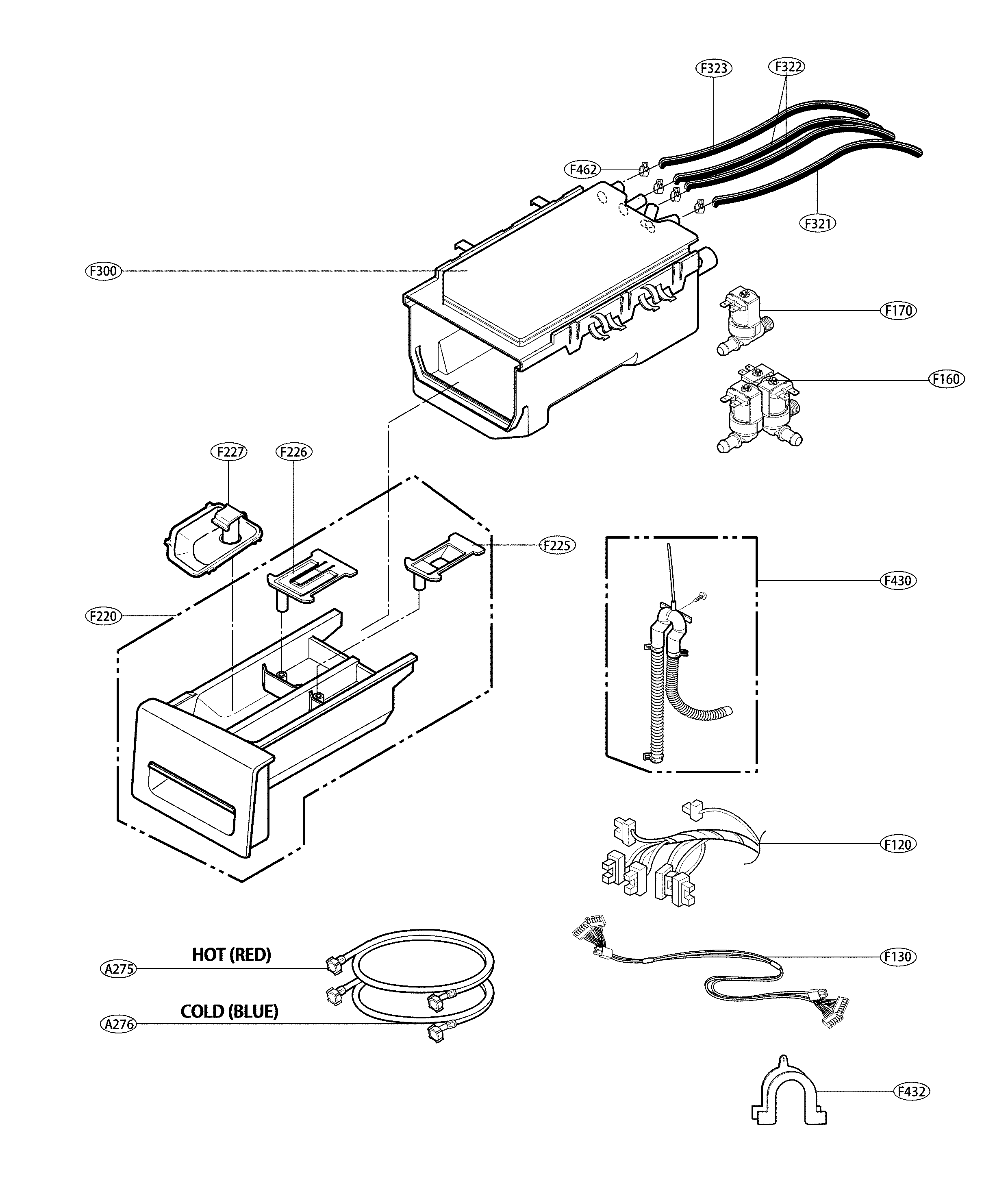 LG WM3575CW/01 disperser assembly diagram