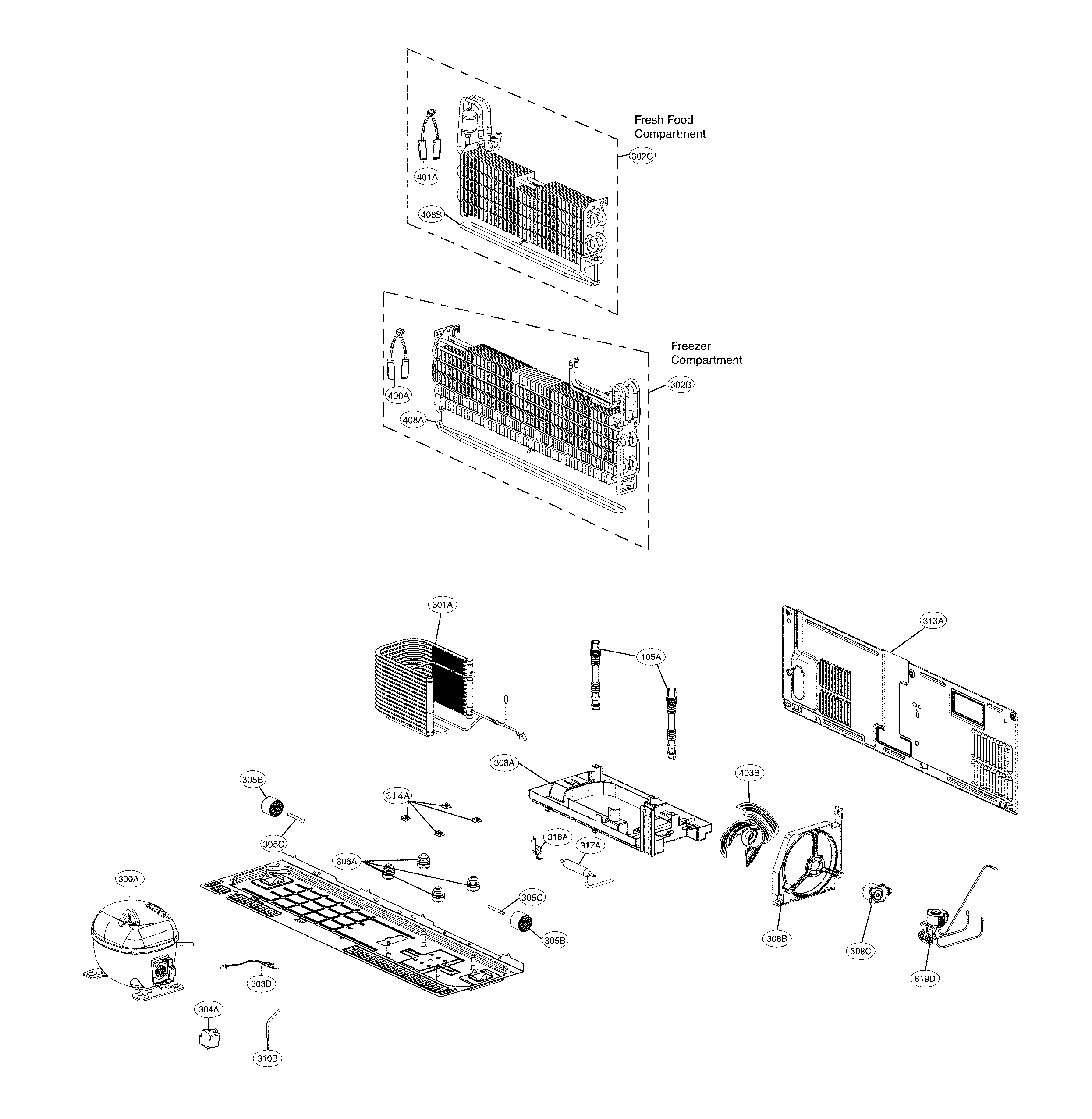 LG LRFXC2406S/00 cycle parts diagram