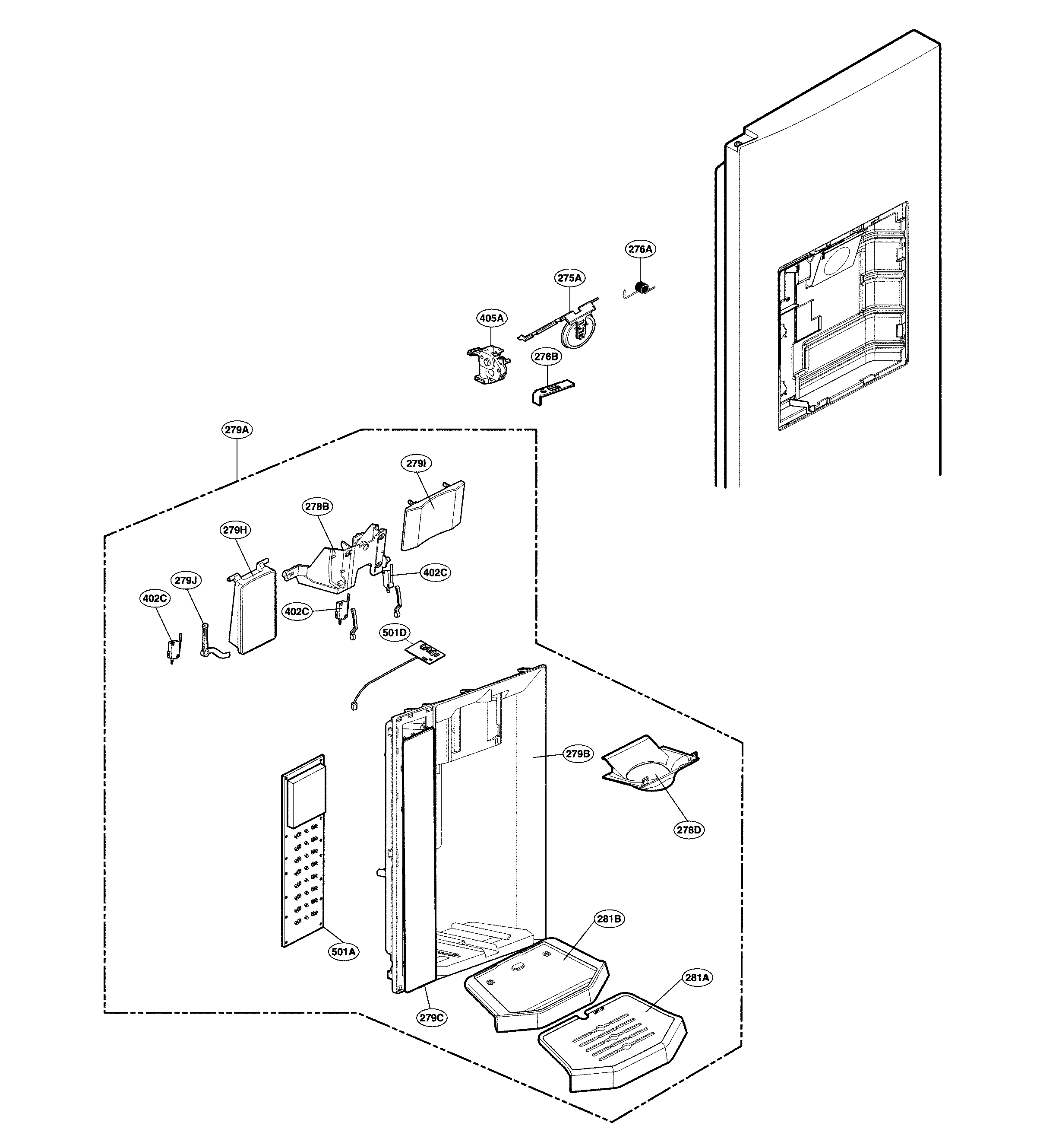 LG LSC24971ST/00 dispenser diagram