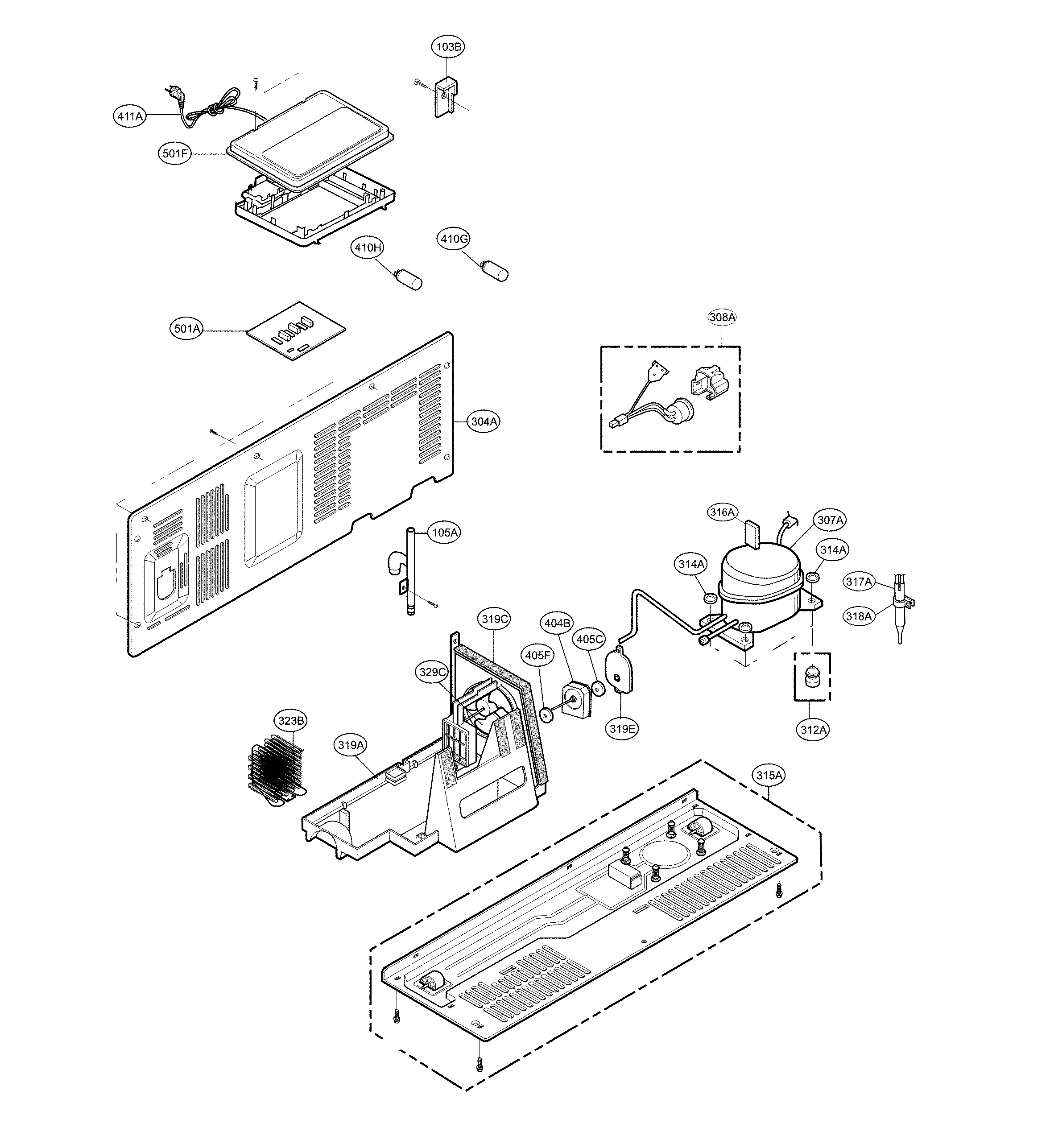 LG LSXC22396D/00 machine compartment diagram