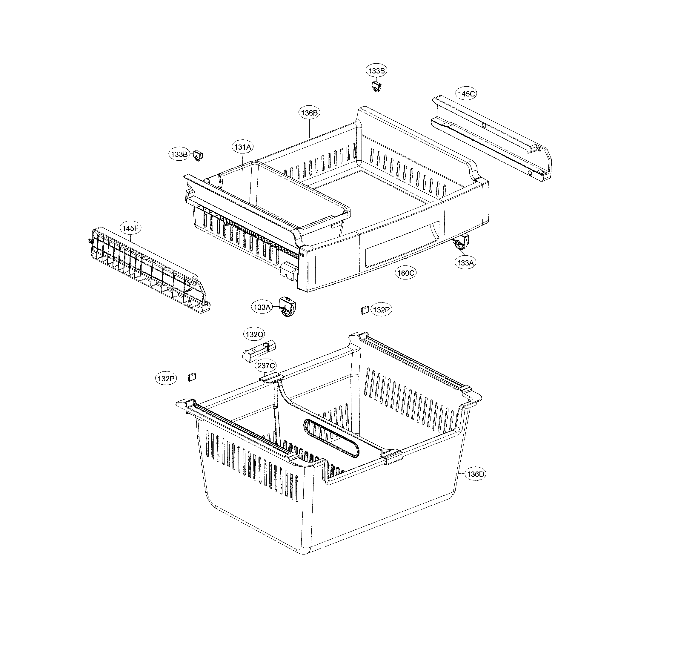 Kenmore Elite 79579044311 freezer parts diagram