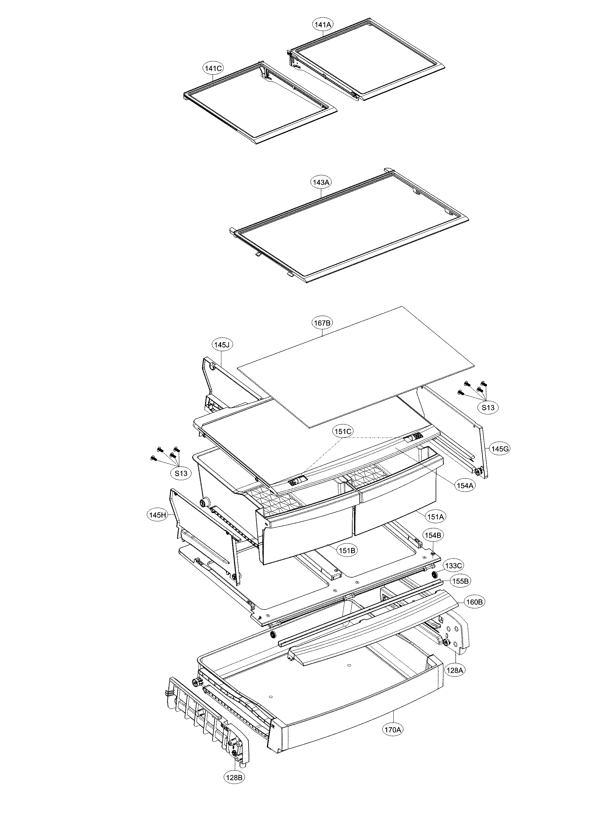 Kenmore Elite 79579044311 refrigerator parts diagram