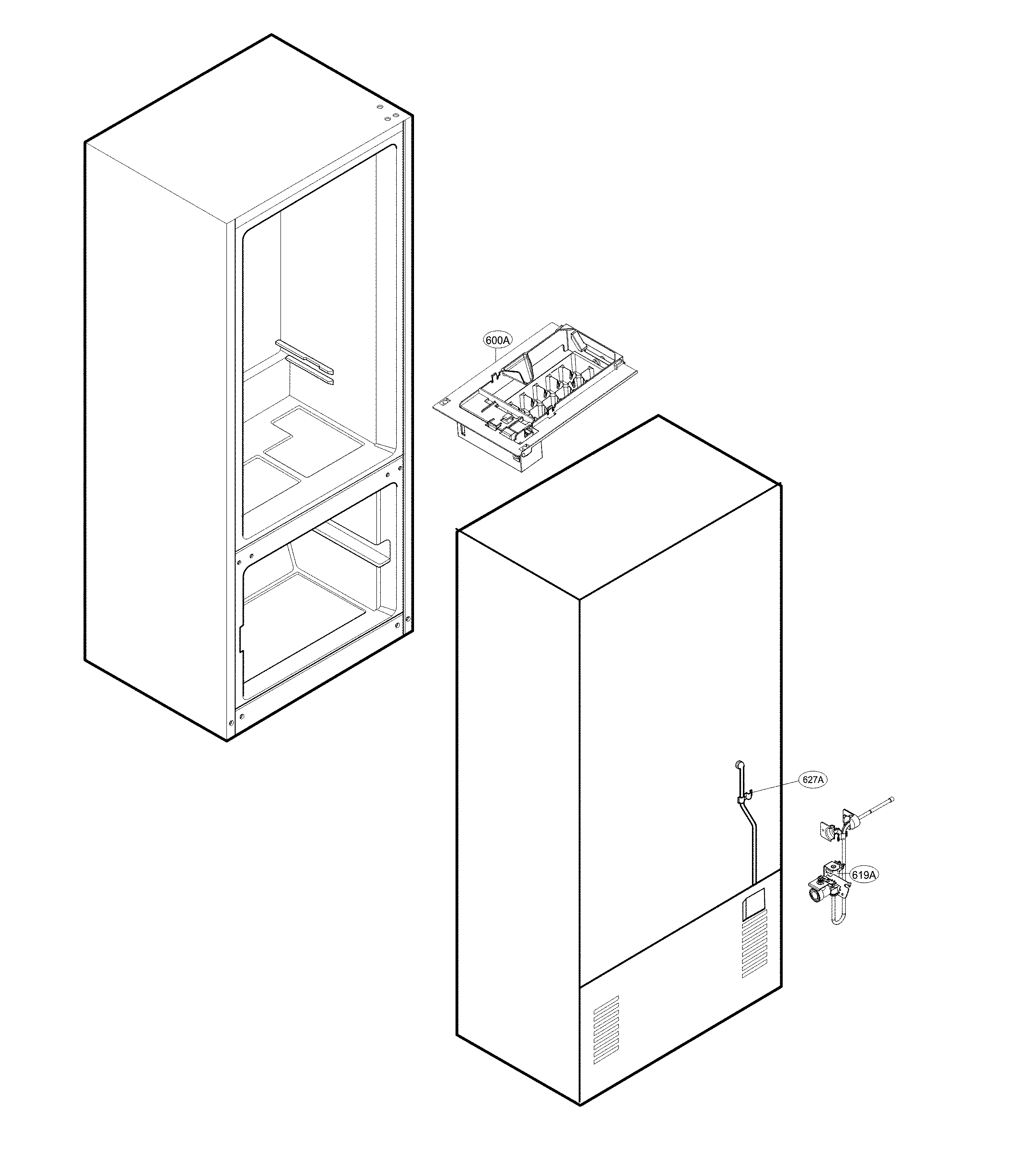 Kenmore Elite 79579044311 ice maker parts diagram