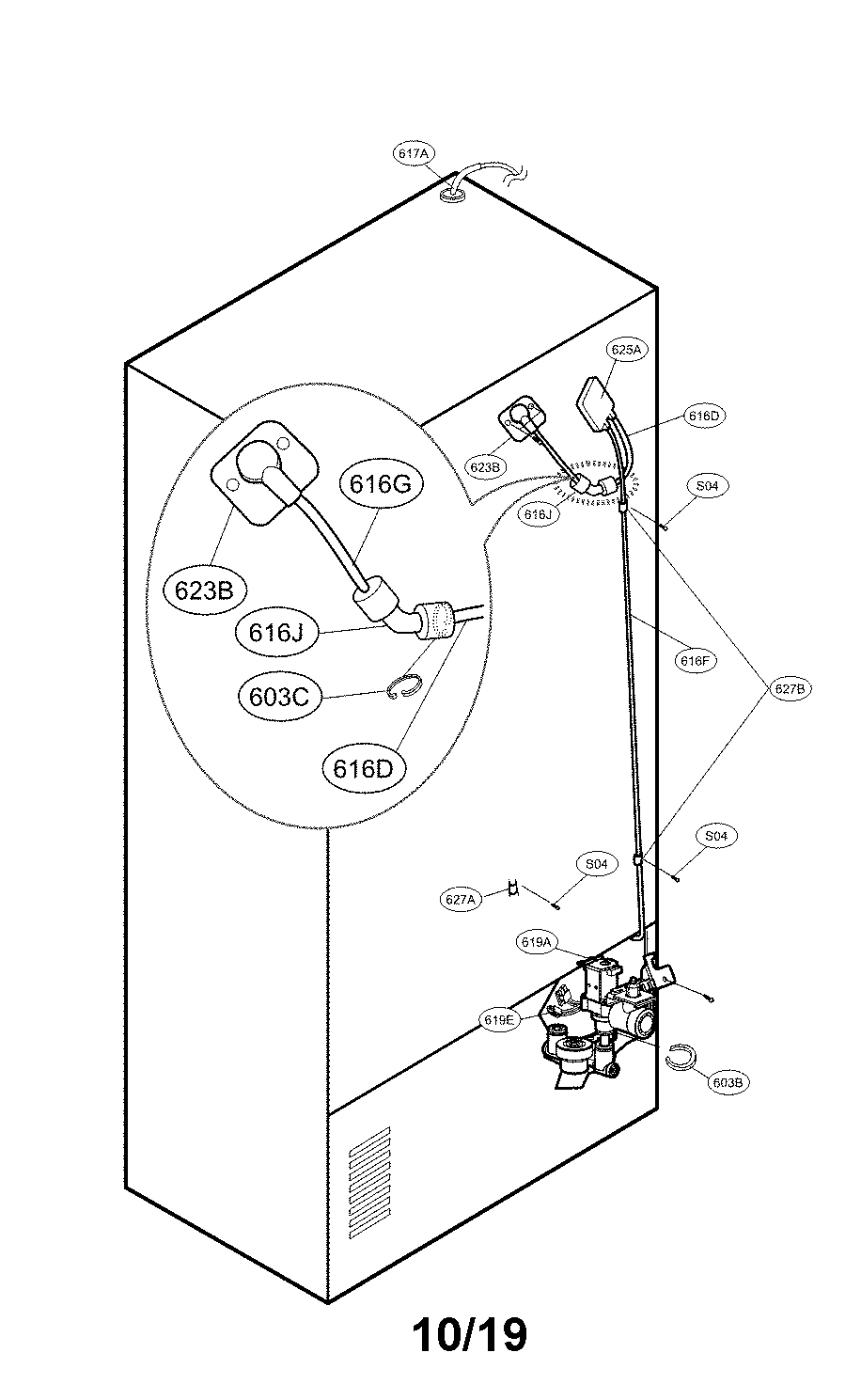Kenmore Elite 79572043315 valve and water parts diagram