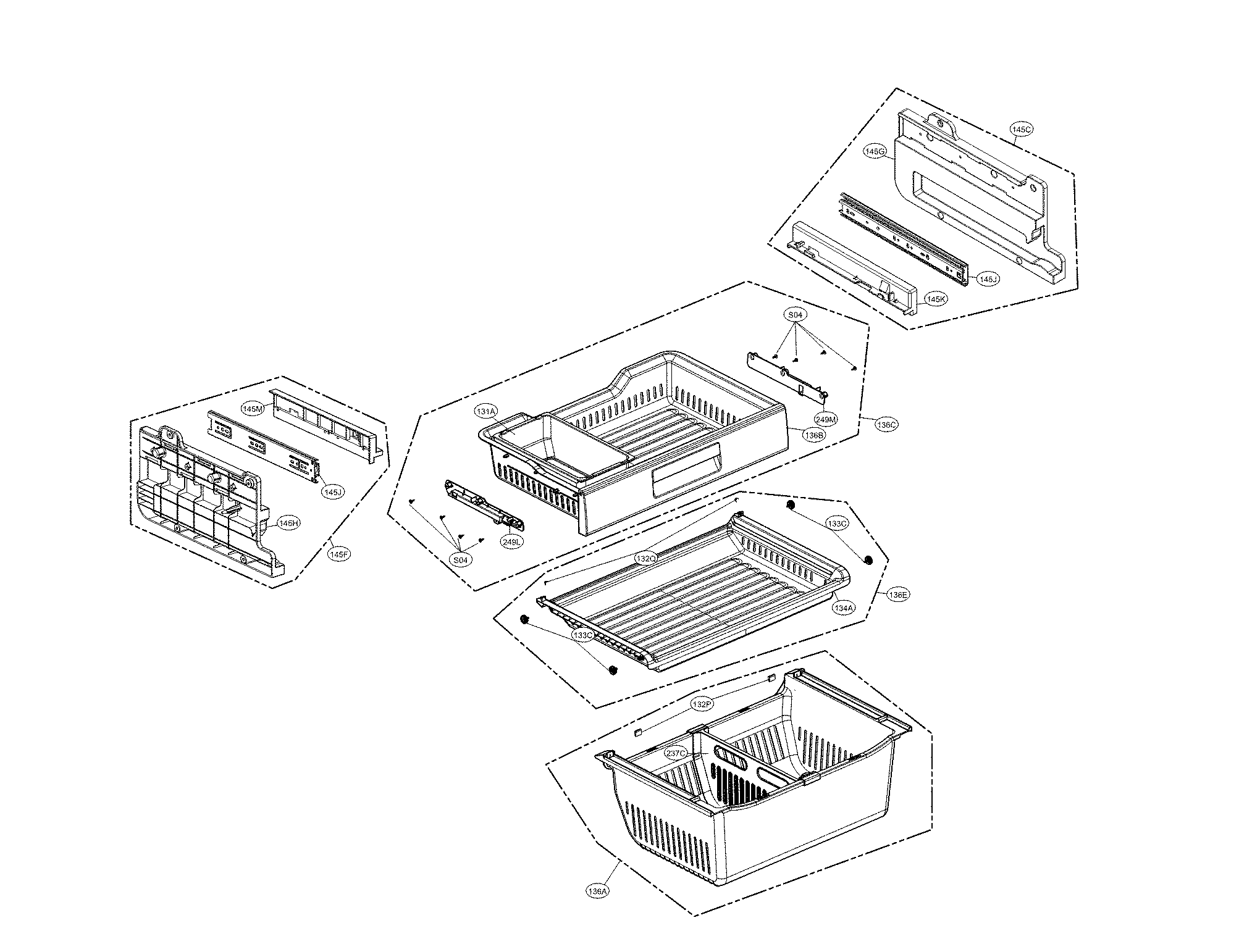 Kenmore Elite 79572043315 freezer parts diagram