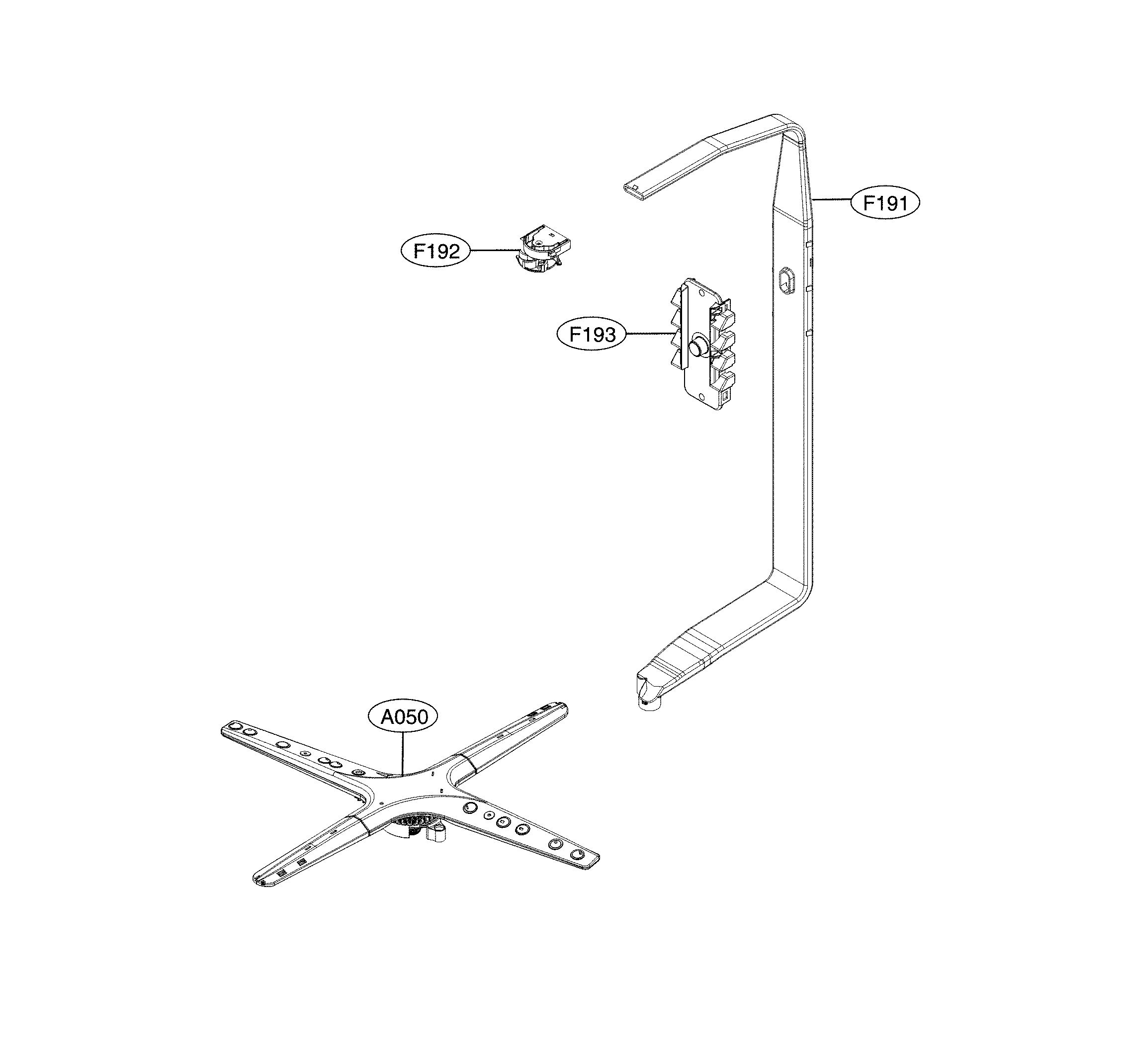 LG LDF5545WW/00 water guide assembly diagram