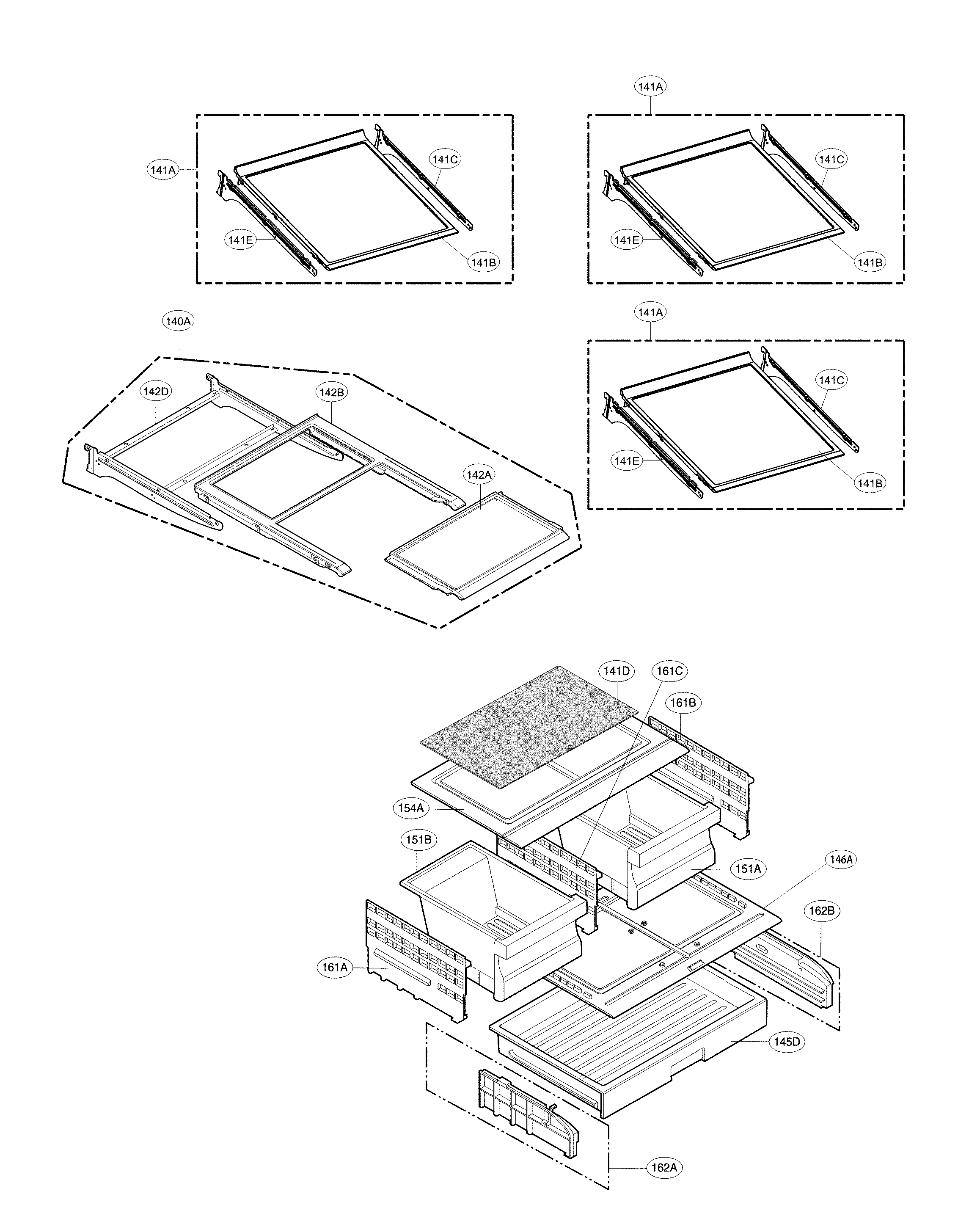 LG LFX28968SB/04 refrigerator parts diagram
