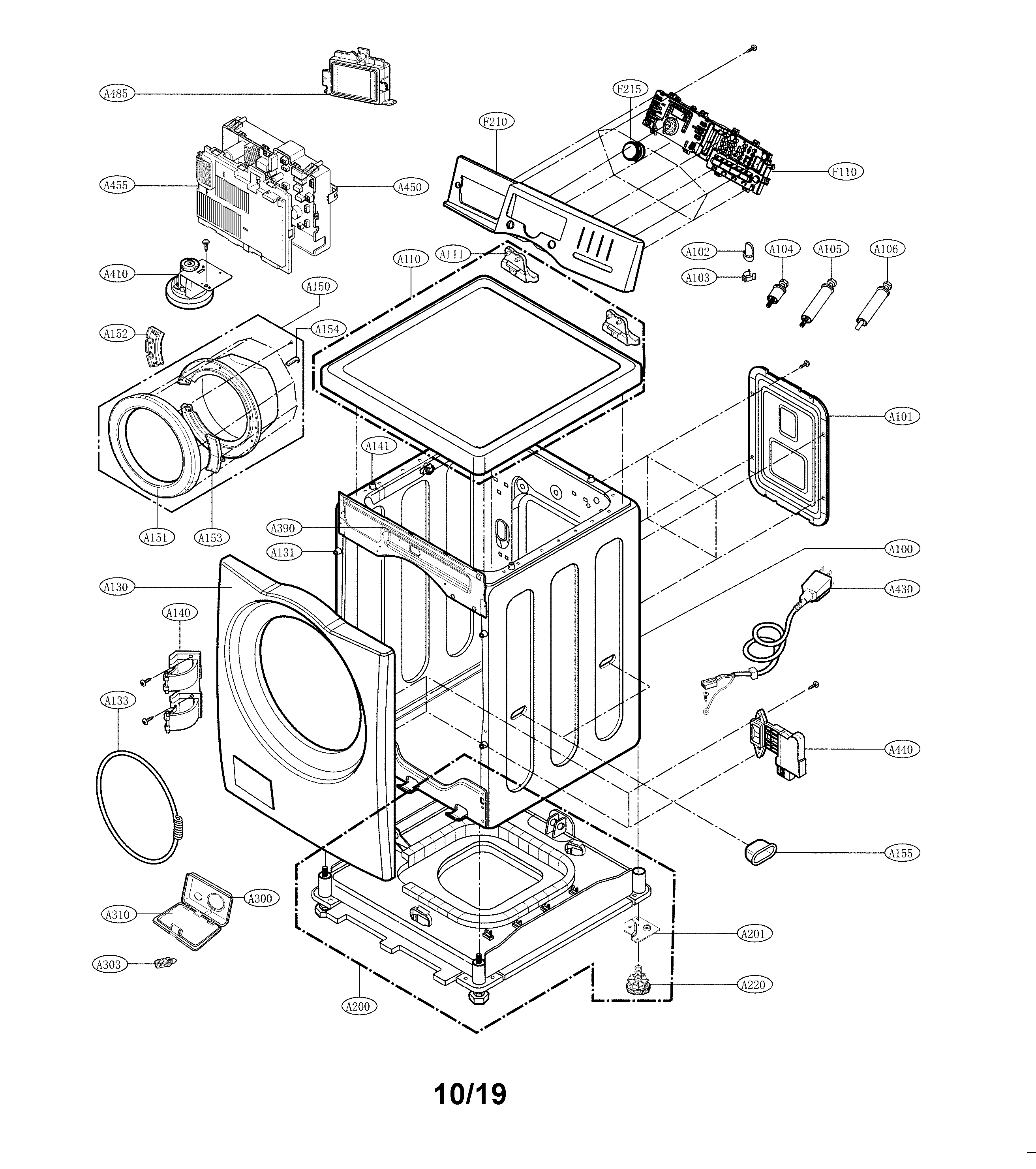 Kenmore 79641172212 cabinet parts diagram