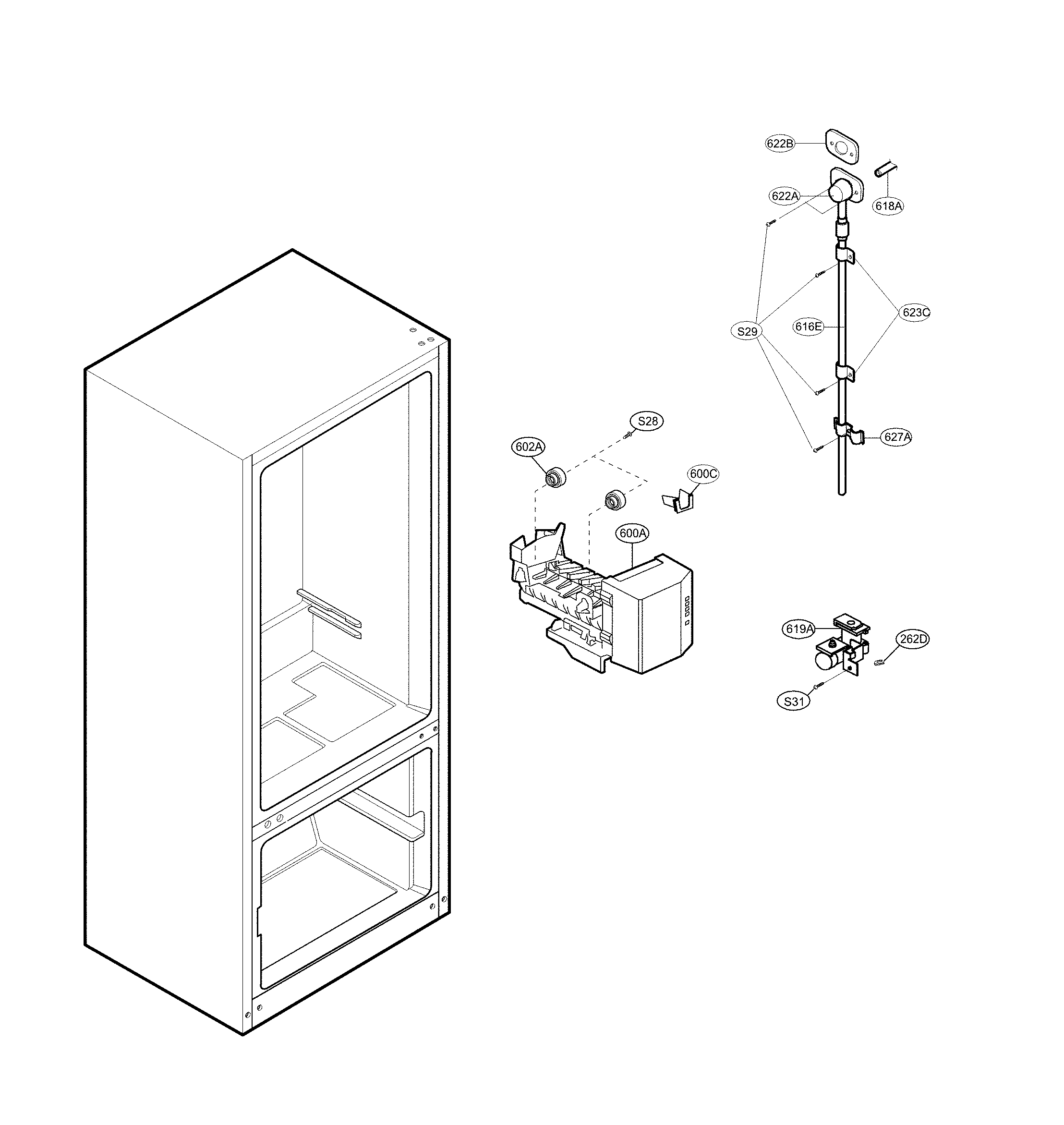 Kenmore 79575286402 valve parts diagram