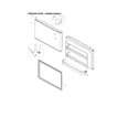 Kenmore 11160519910 freezer door - hidden handle diagram