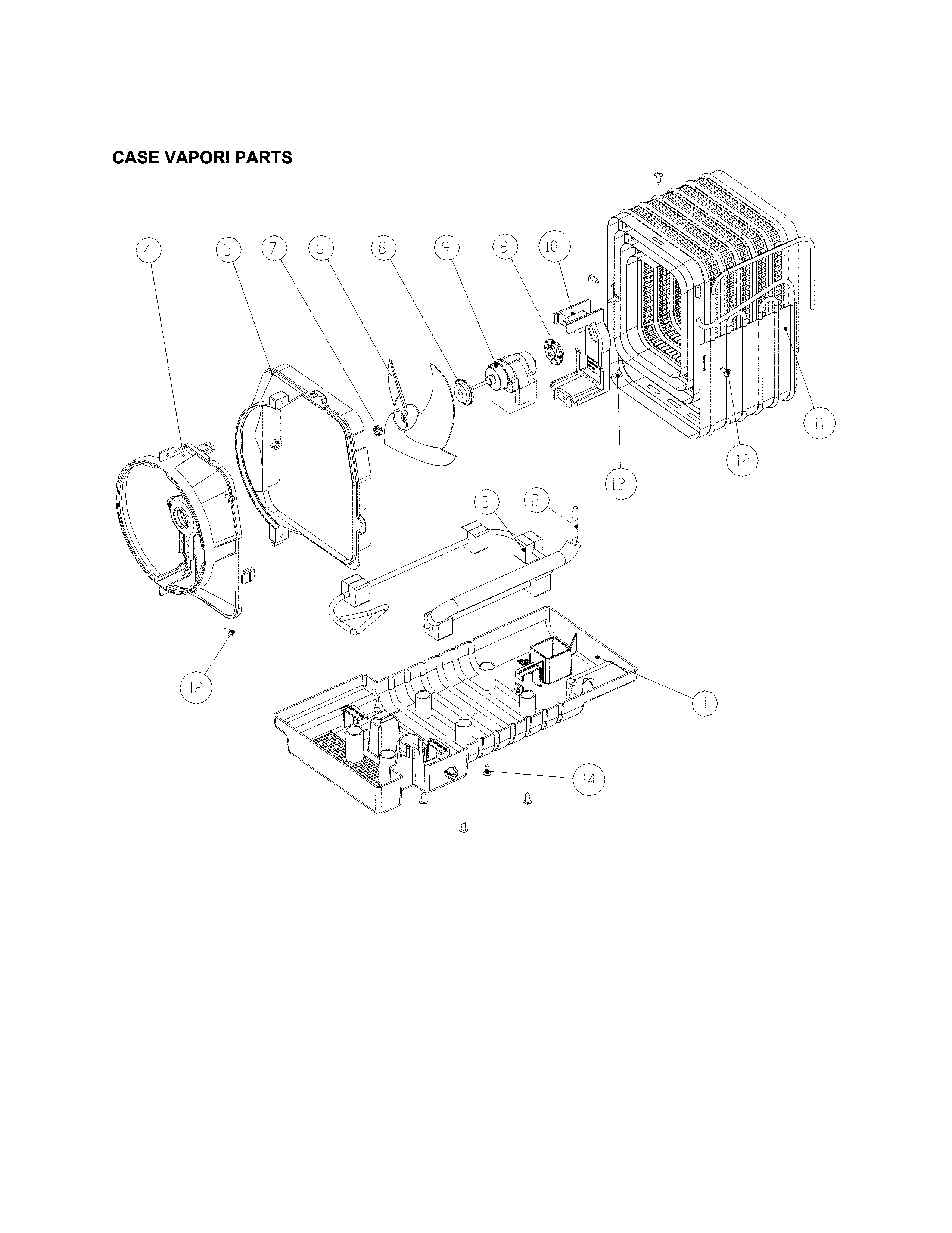 Kenmore 11170615910 case vapori parts diagram