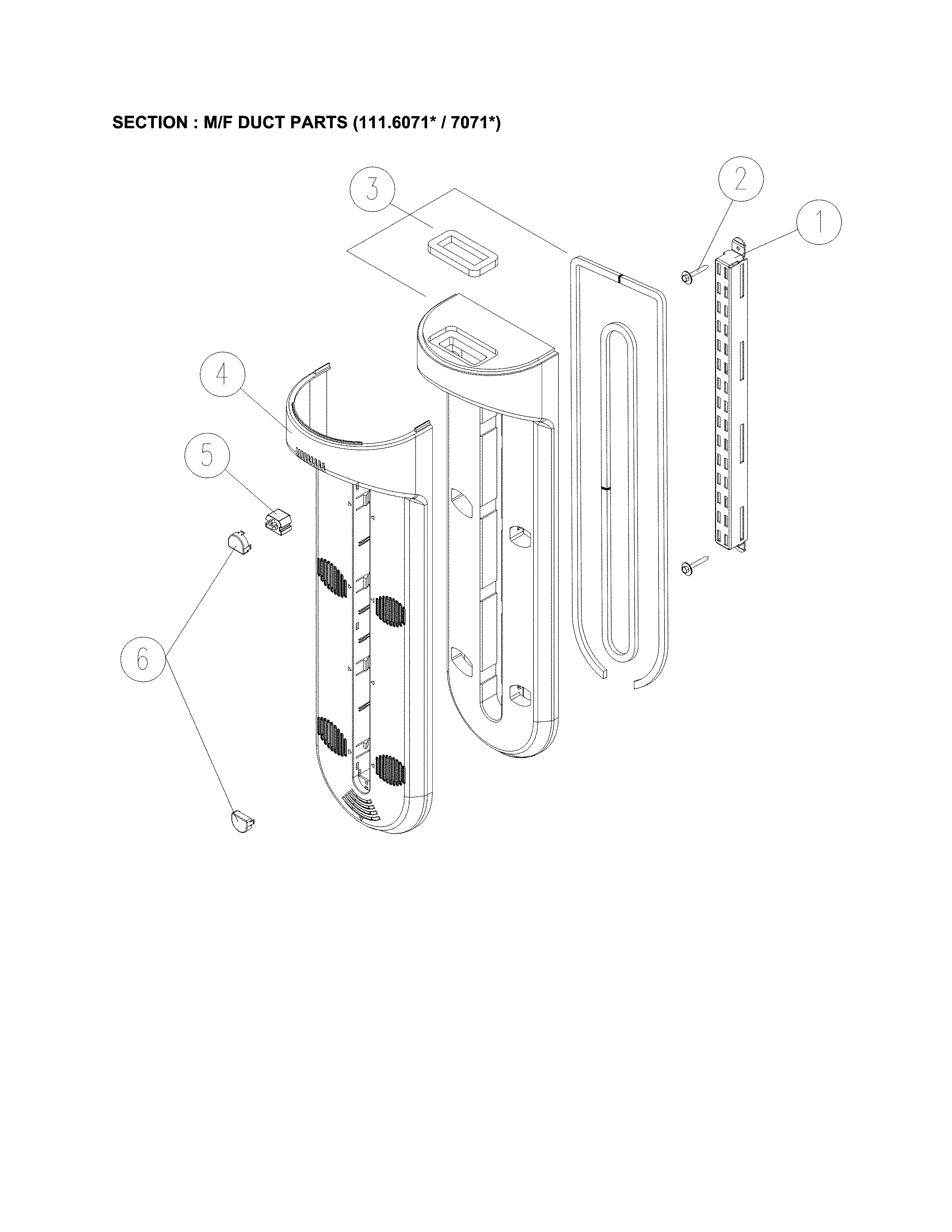 Kenmore 11170712910 m/f duct diagram