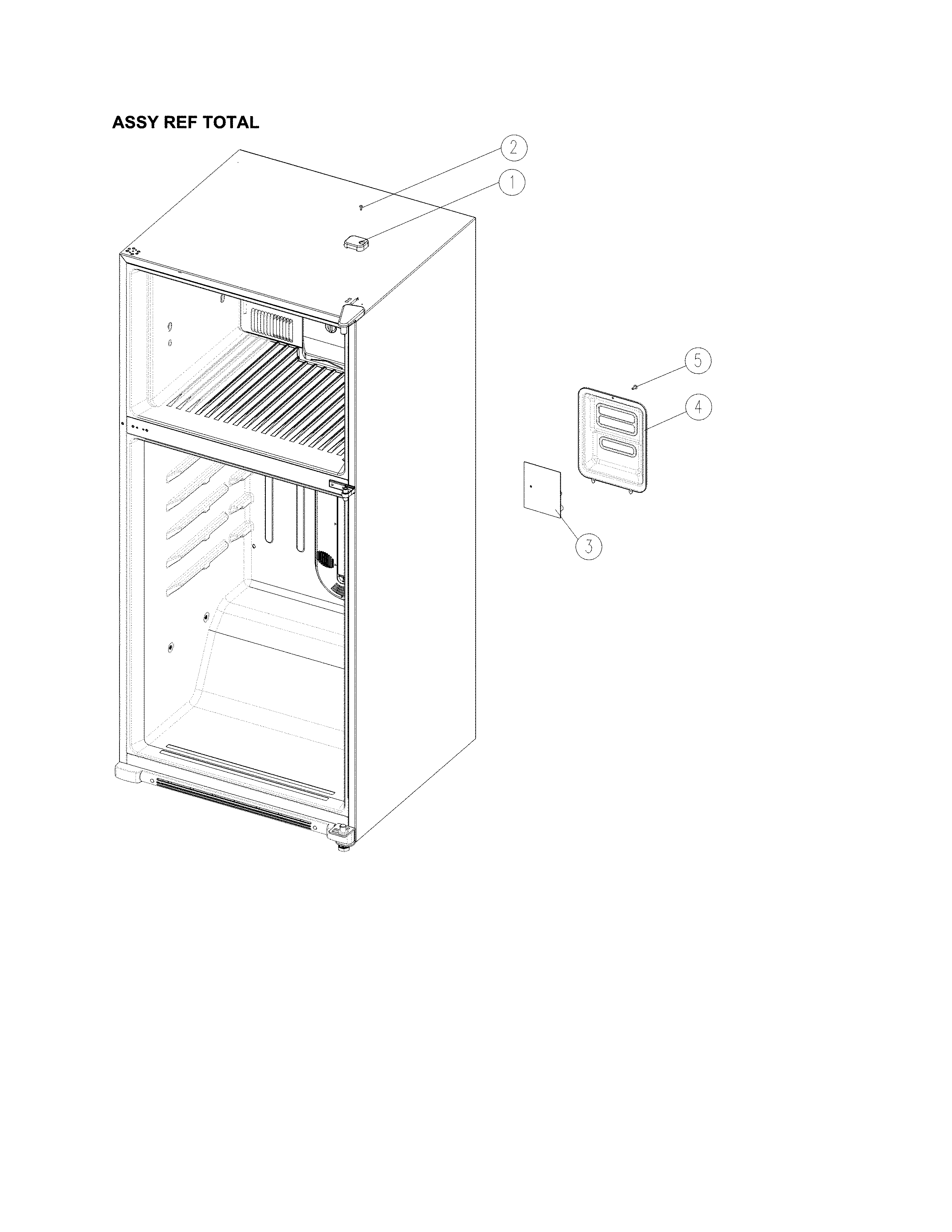 Kenmore 11170712910 refrigerator assy diagram