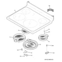 GE JBP66DM4CC cooktop diagram