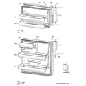 GE GTE17HBWMRWW doors diagram
