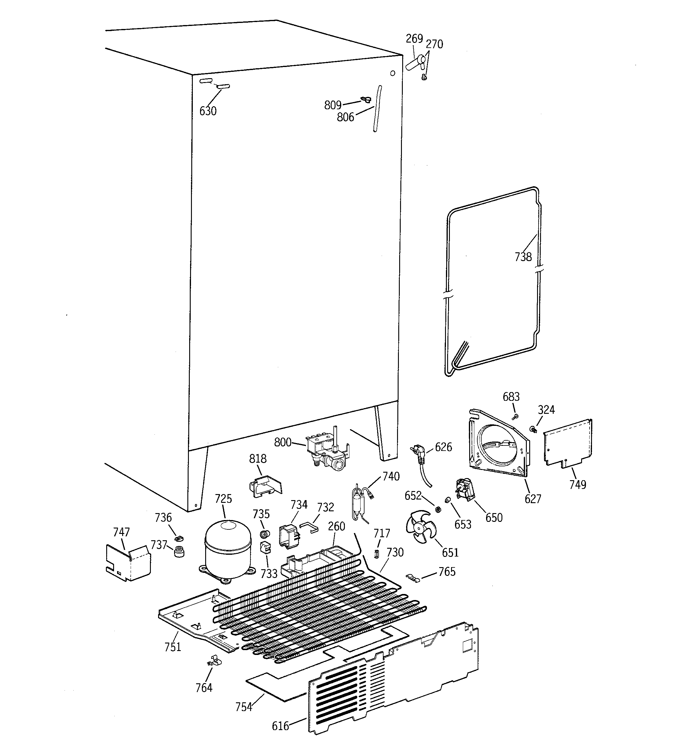 GE TFM25KRCEWW unit parts diagram