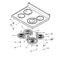 GE JBP78AB2AA cooktop diagram