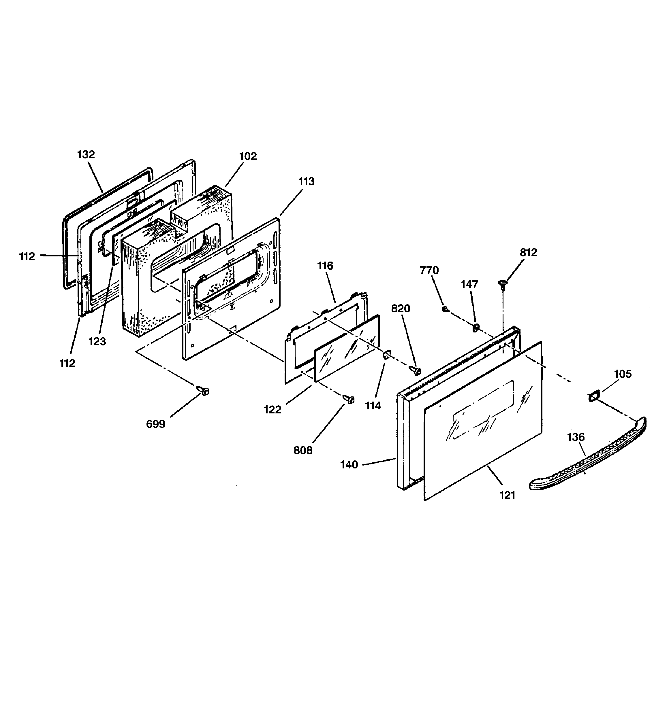 GE JSP40WW4WW door diagram