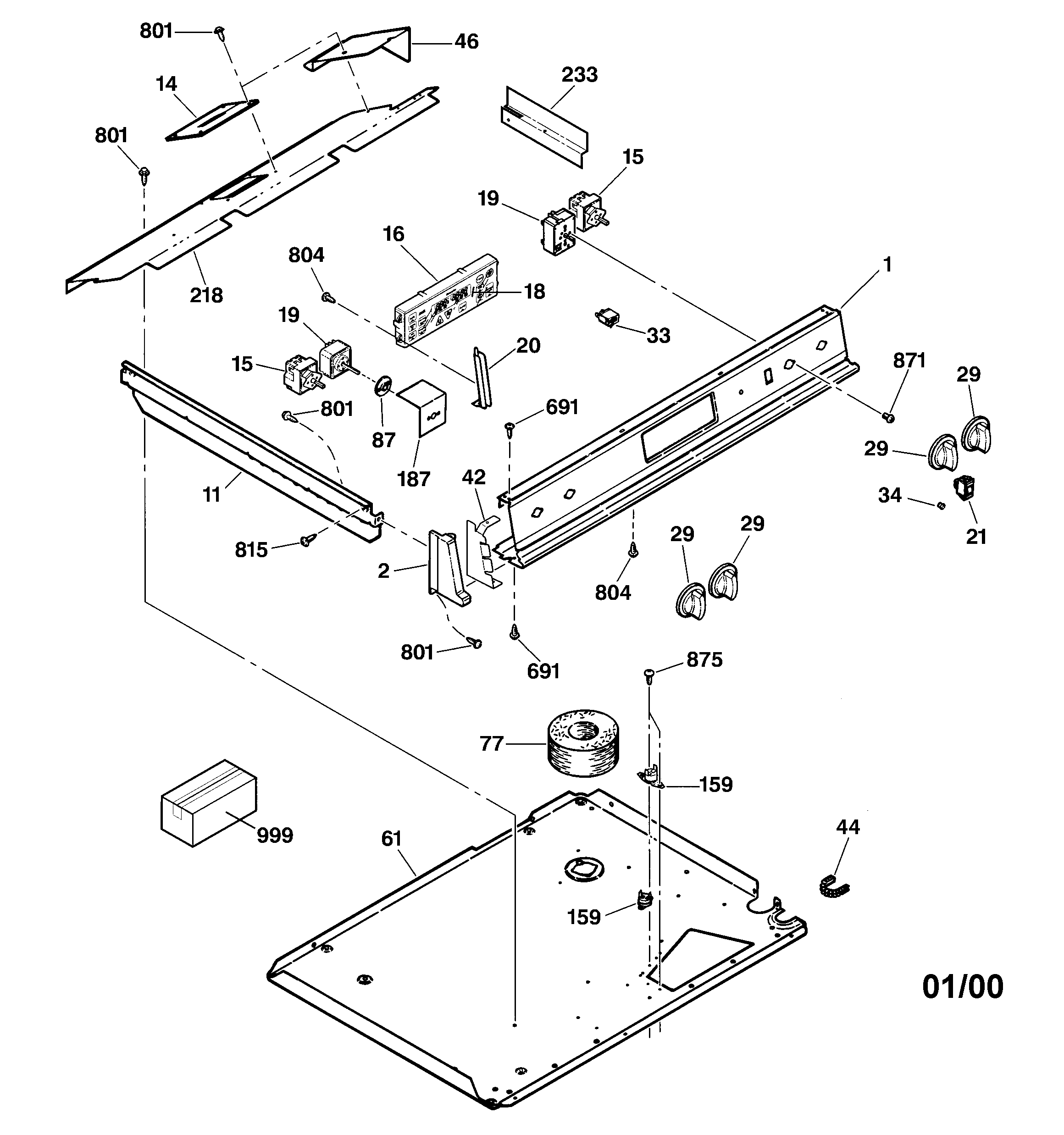 GE JS960TB1WW control panel diagram