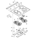 GE JS960TB1WW cooktop diagram