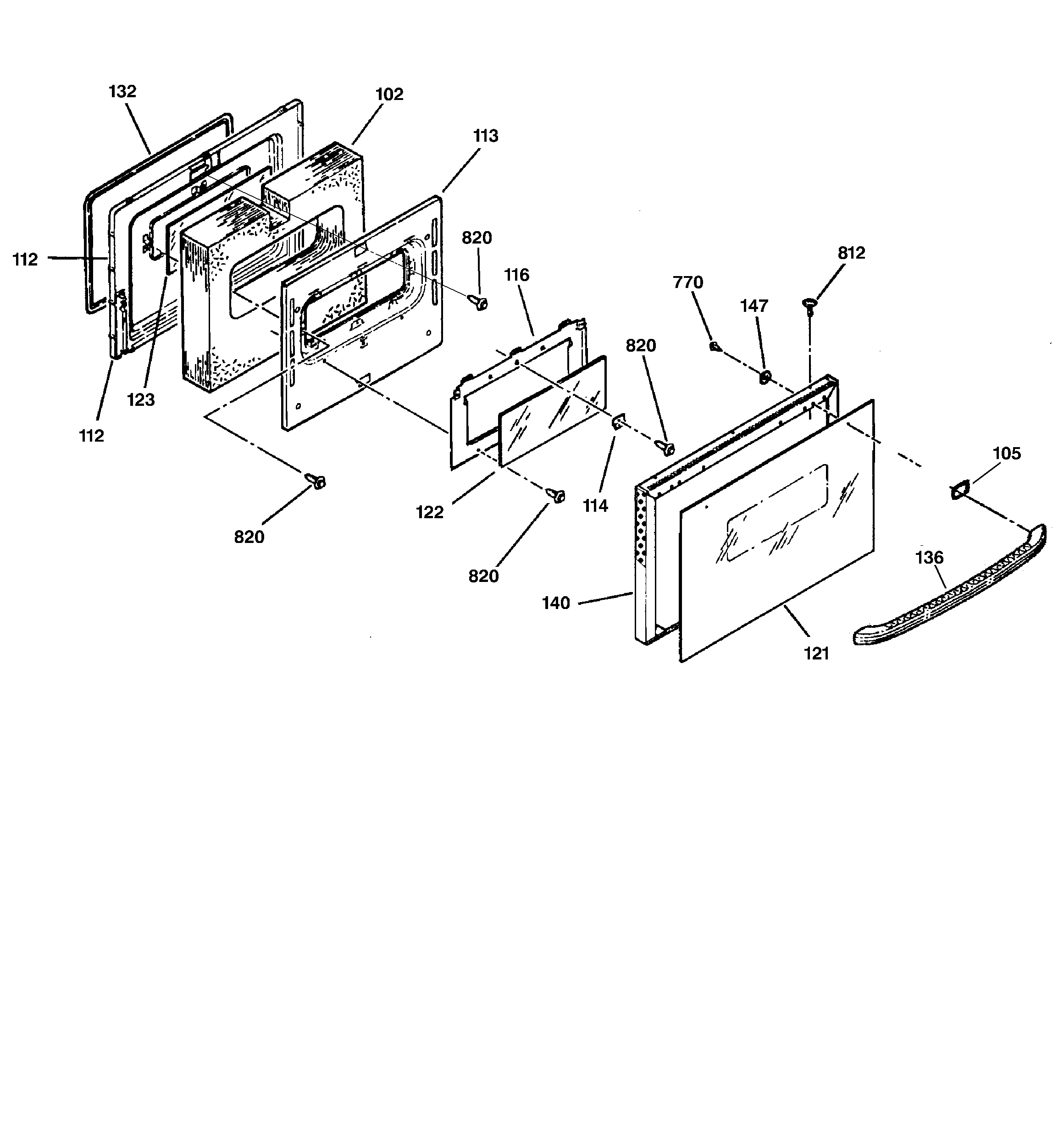 GE JS960TB1WW door diagram