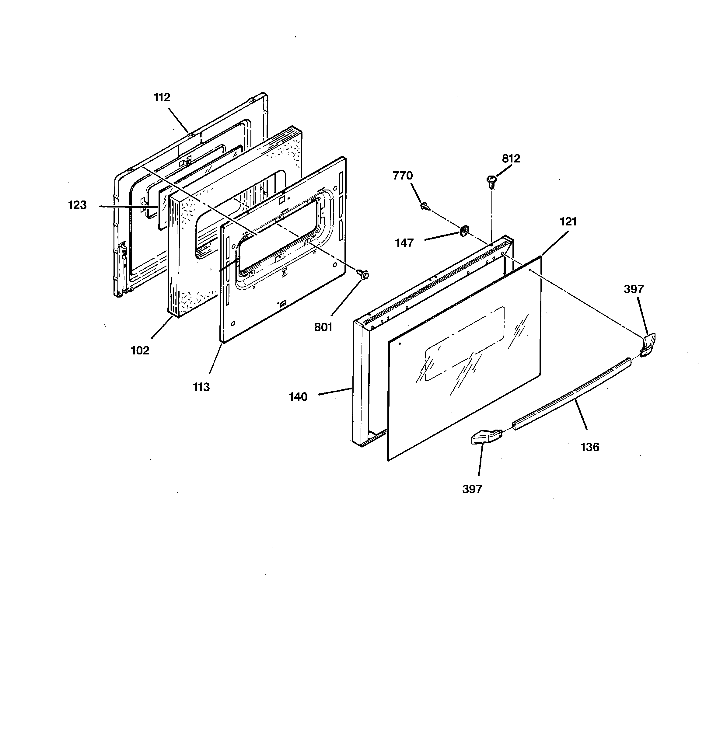 GE JDS26GV1WH door diagram
