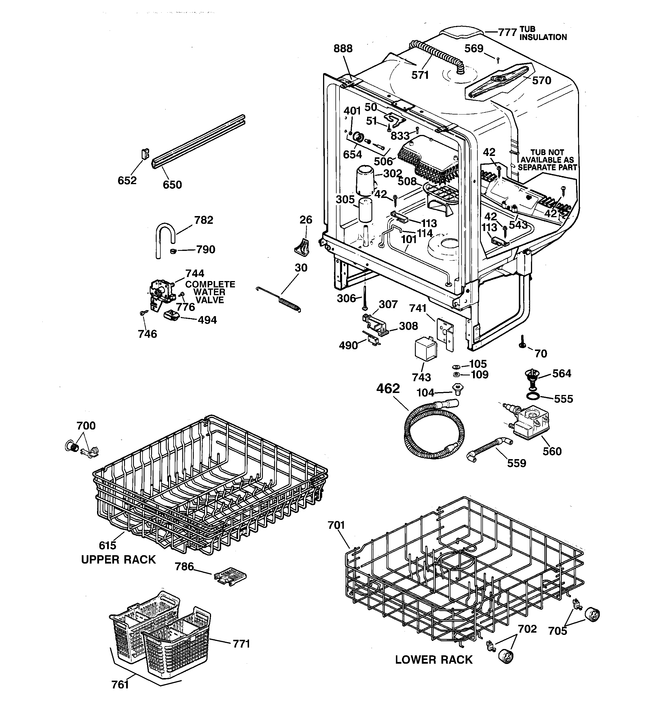 GE GSD3715D00AA body parts diagram