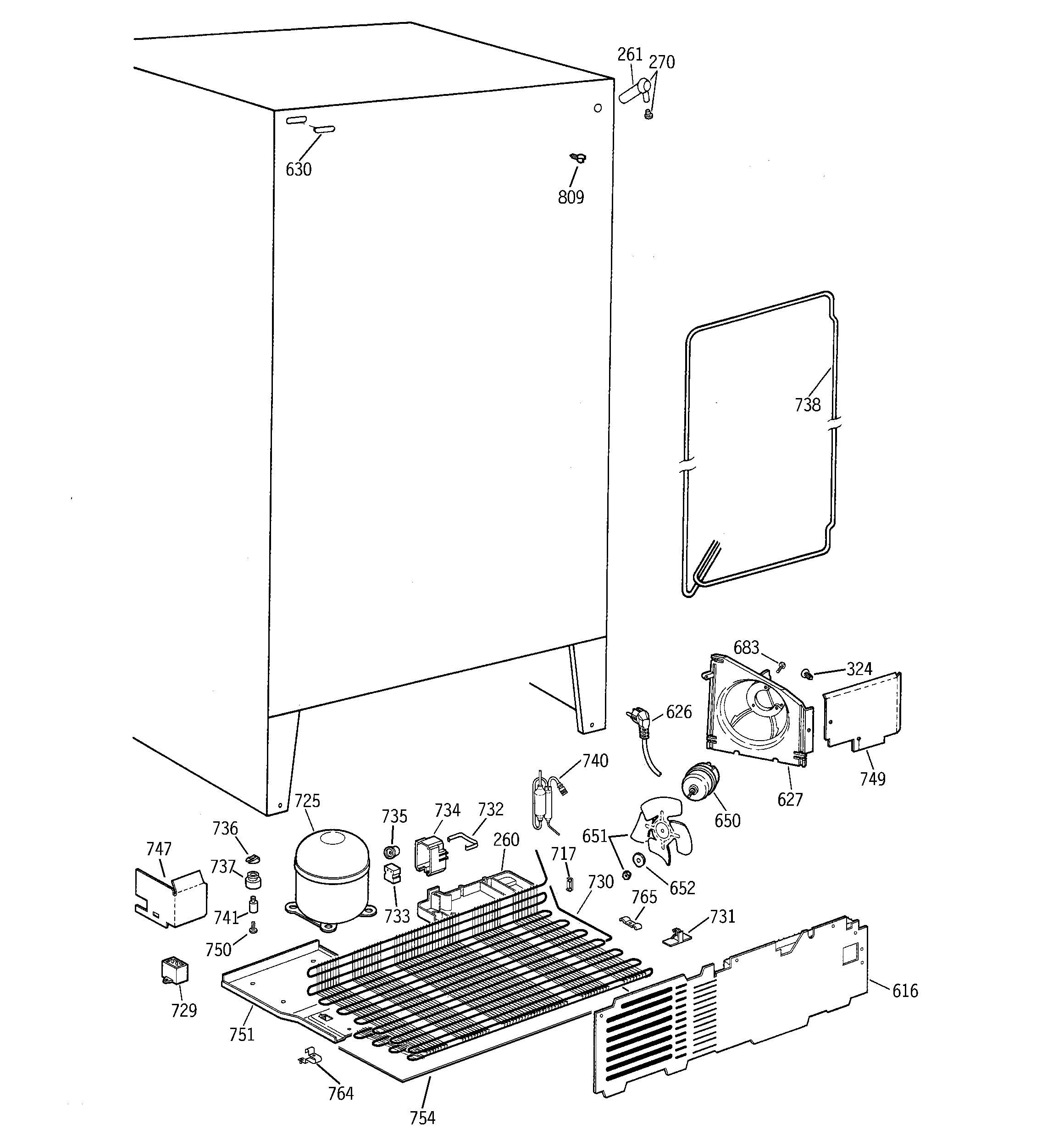 GE TFG20JABCWW unit parts diagram