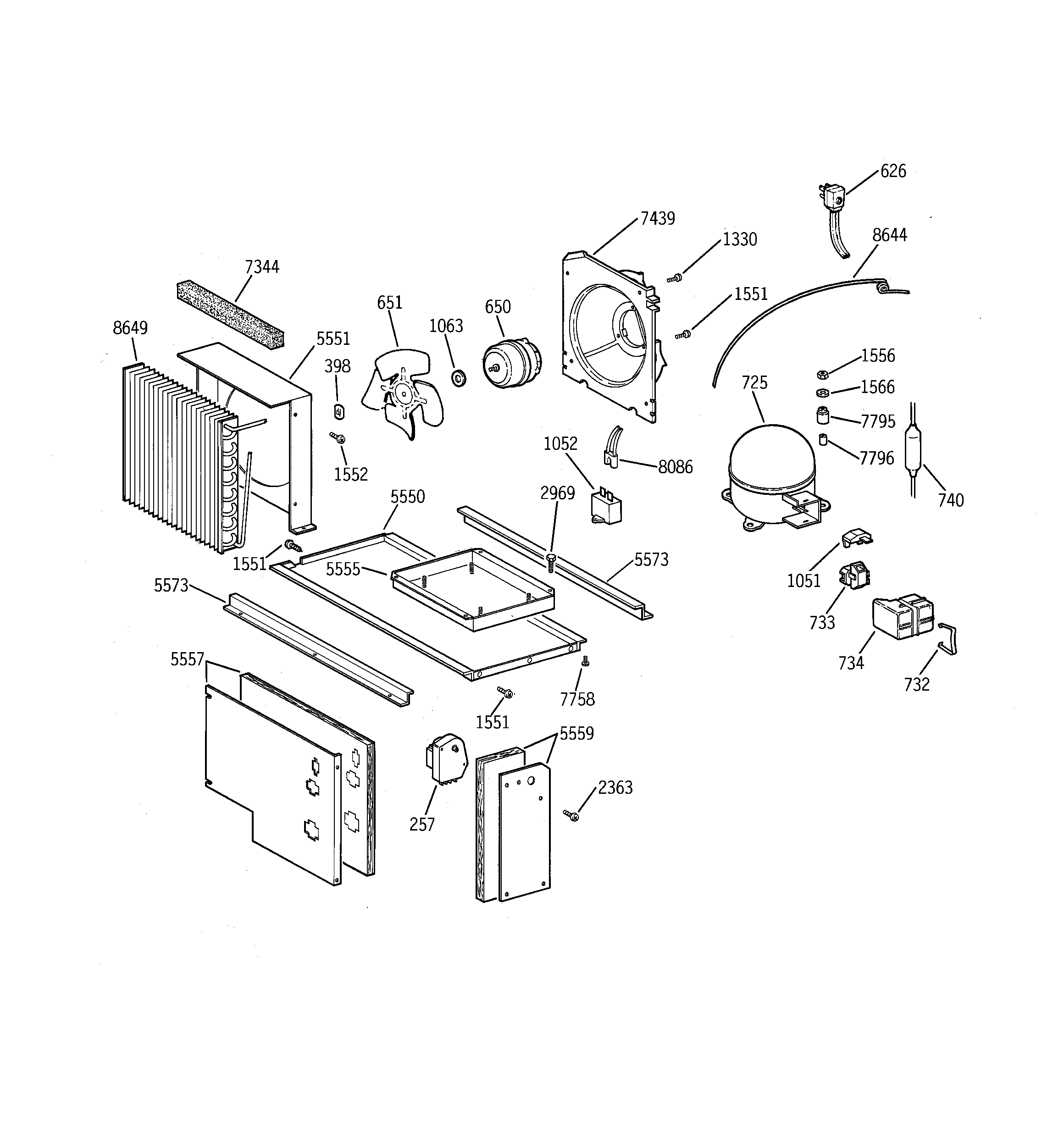 GE ZIS36NCA unit parts diagram