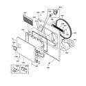 GE DCD330GY0AC front panel & lint filter diagram