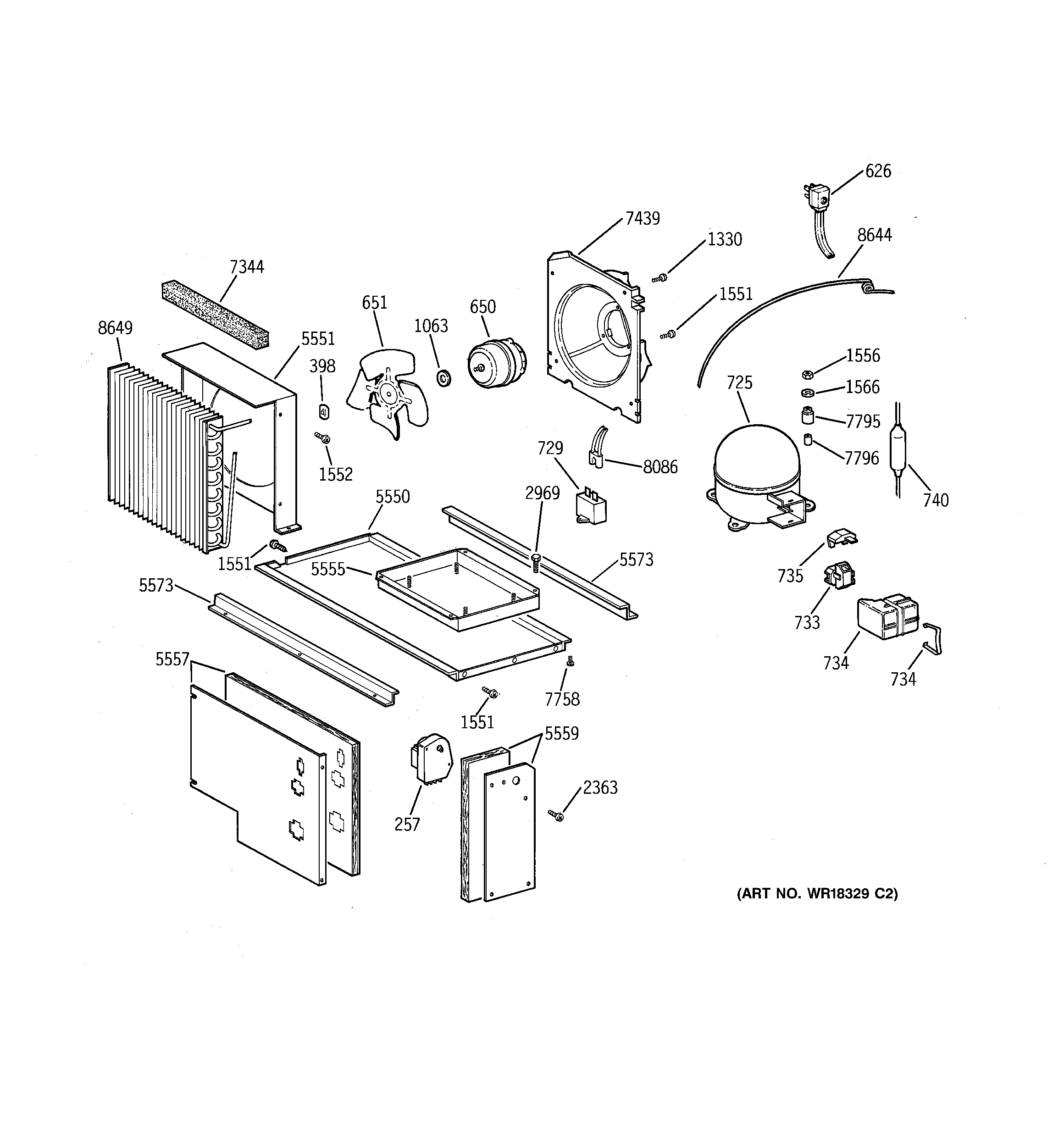 GE ZISB42DCA unit parts diagram