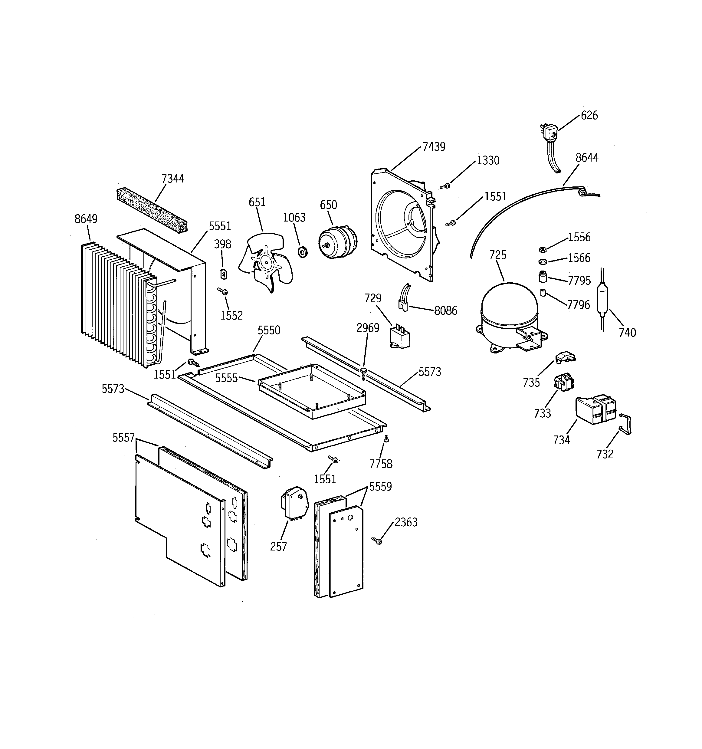 GE ZIS42NCA unit parts diagram