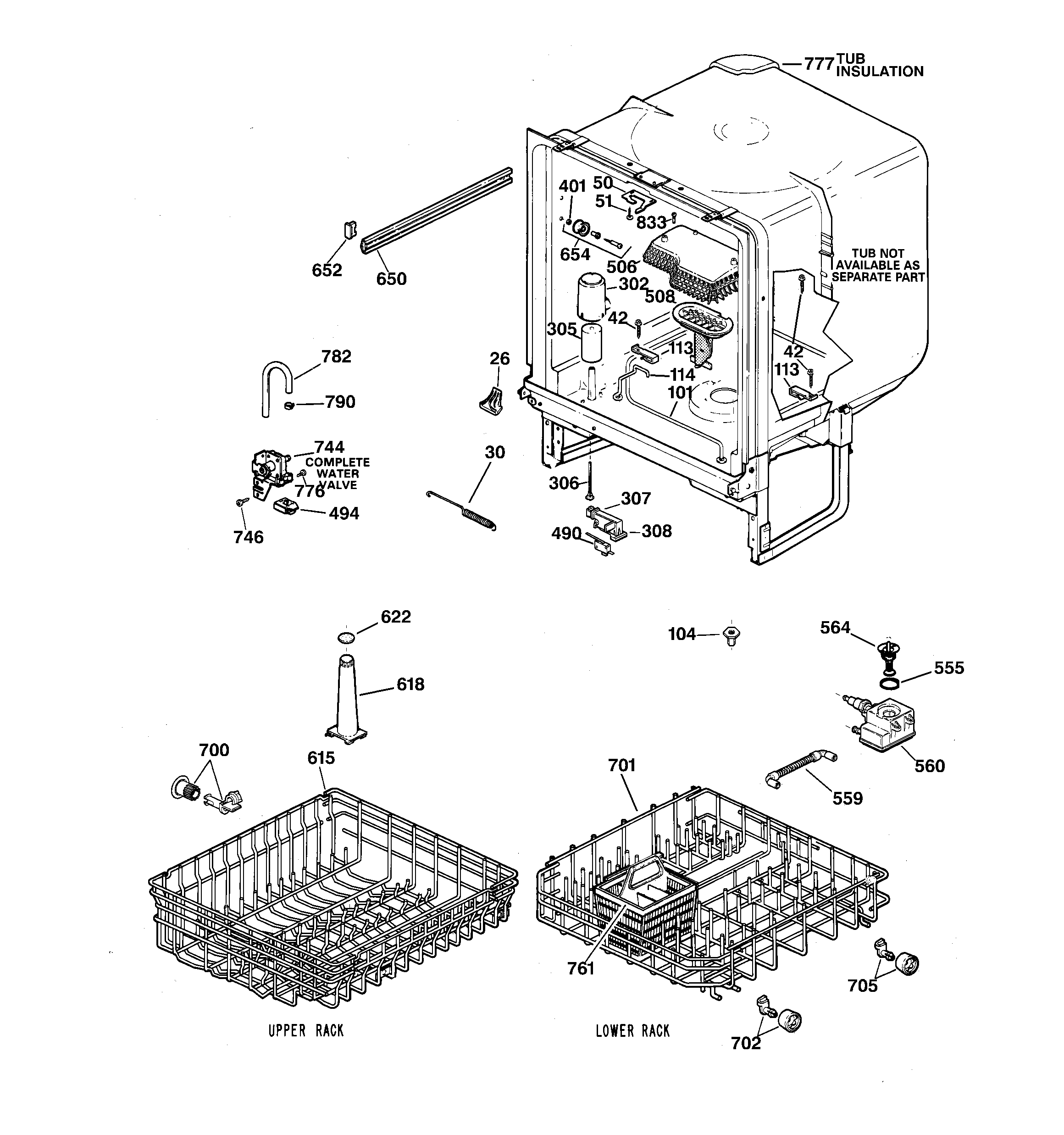 GE GSC3400Z01BL body parts diagram