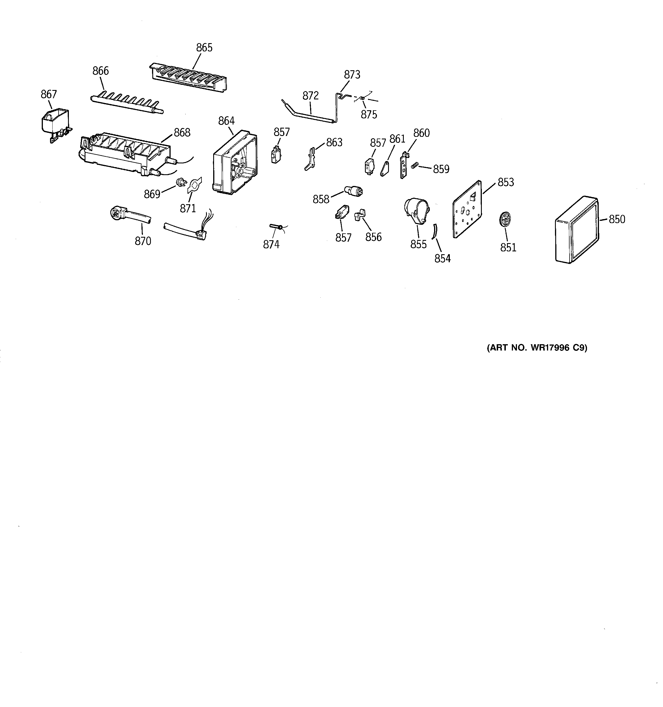 GE TFX22ZPDAAA icemaker wr30x0327 diagram