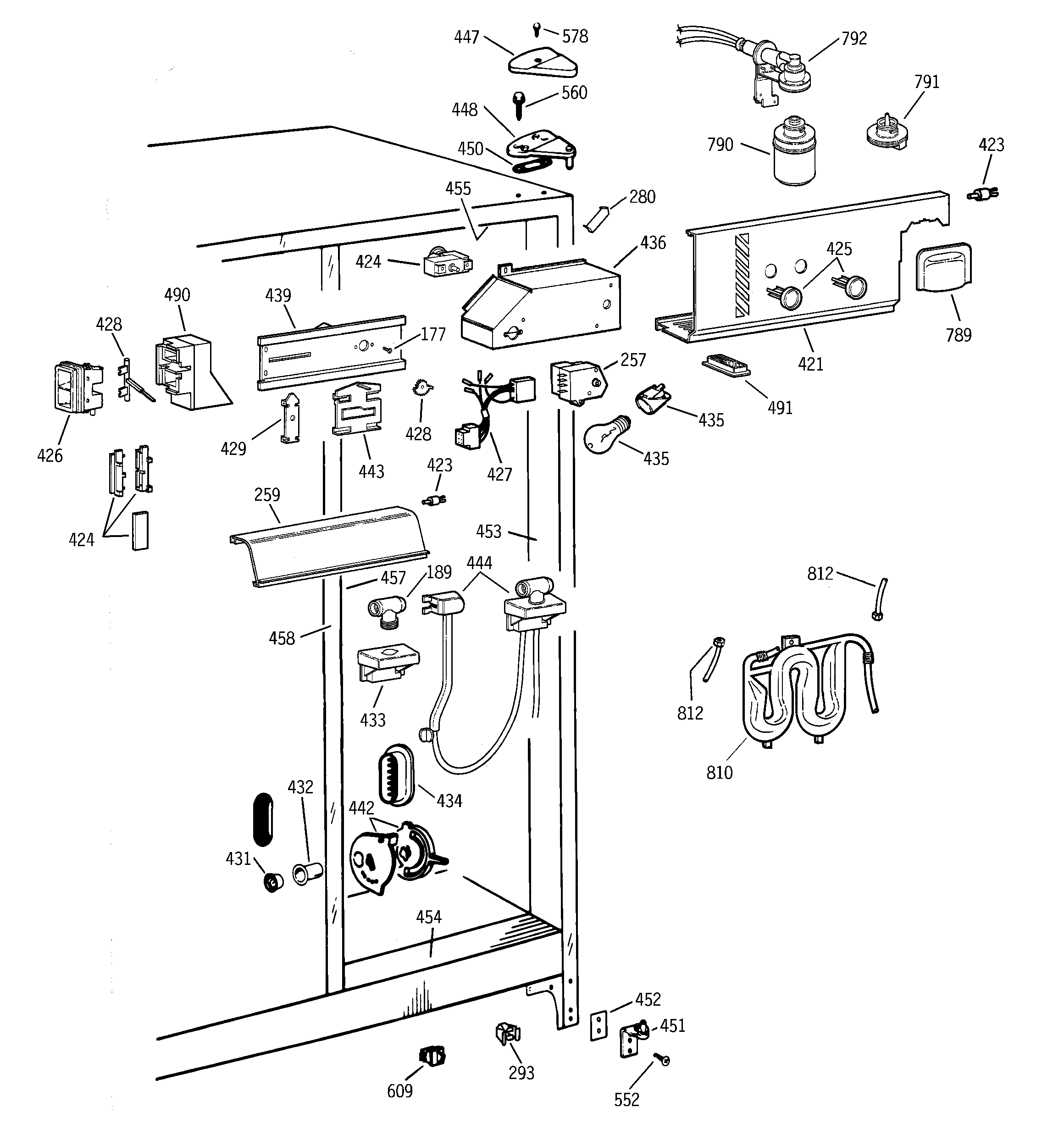 GE TFX26ZPDABB fresh food section diagram